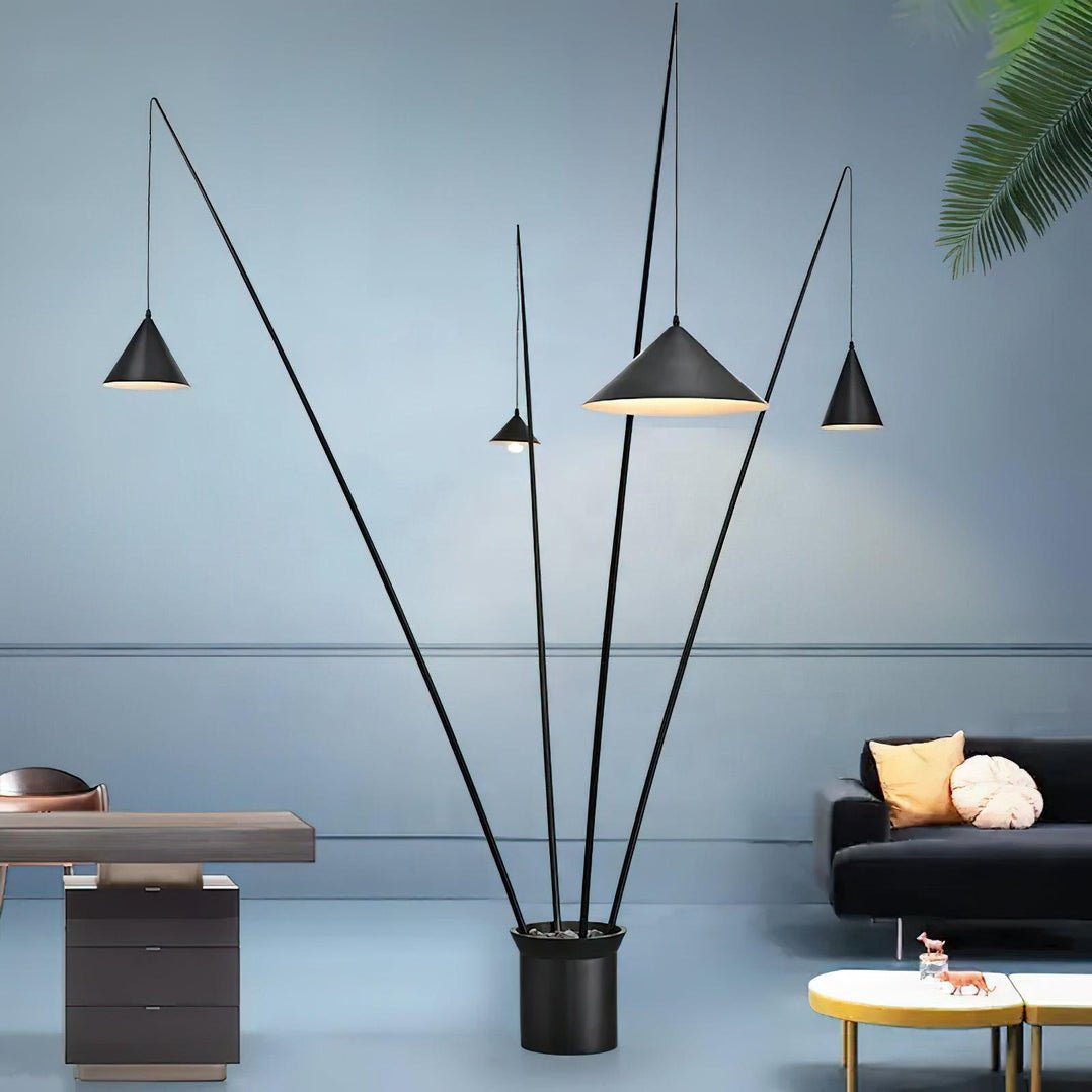 Canorara Multi-Arm Black Floor Lamp - Letslighting