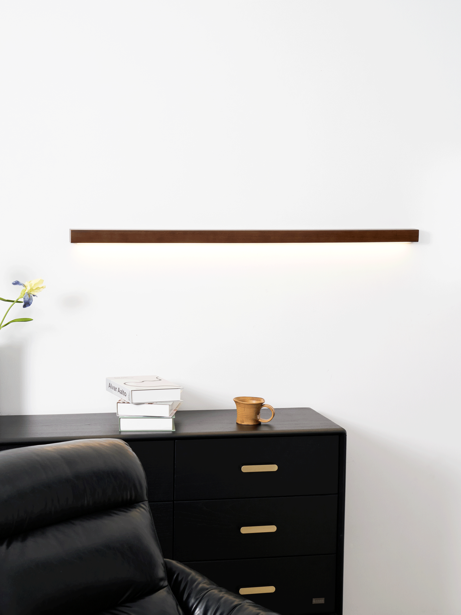 Lustra Wall Light Wood Linear Minimalist LED - Letslighting