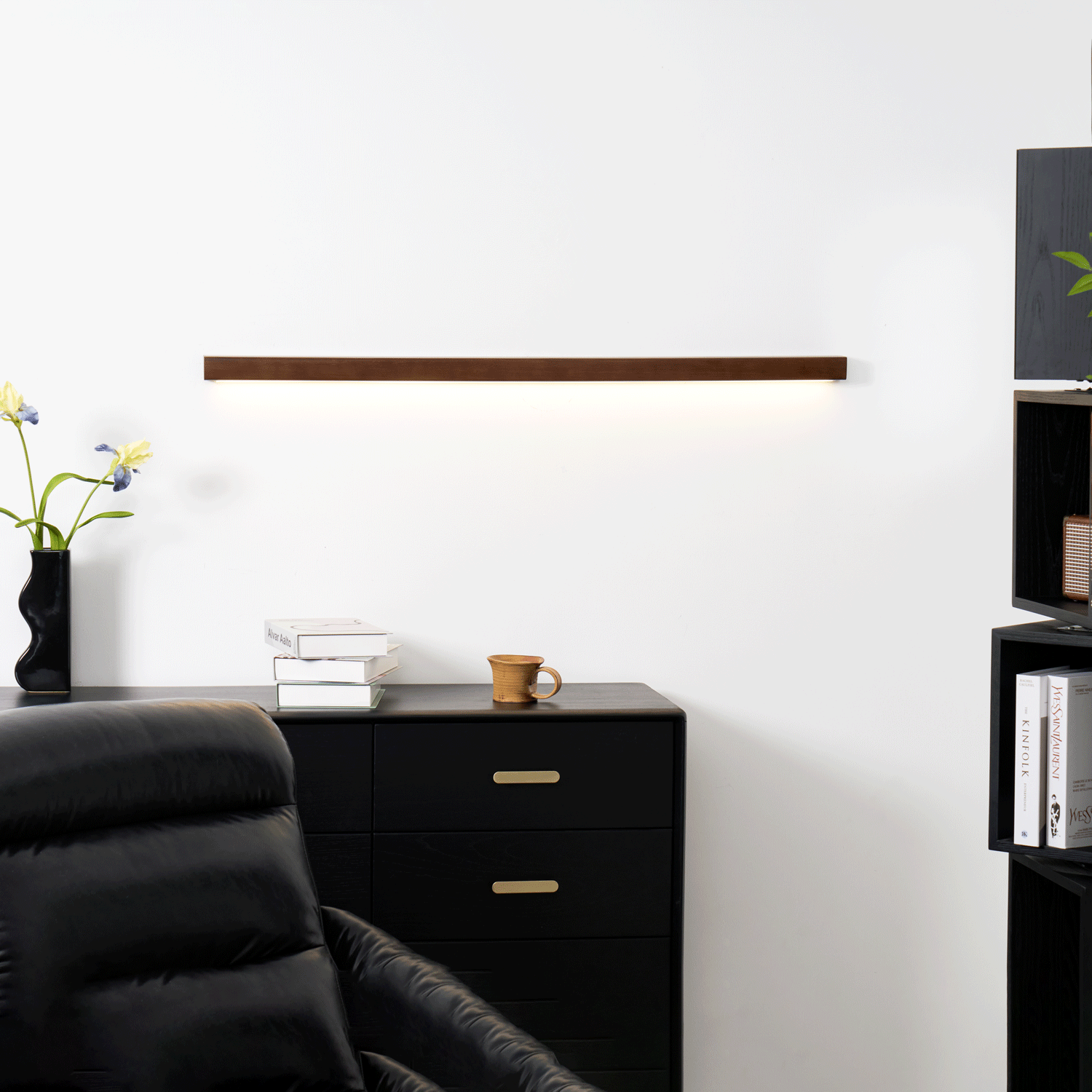Lustra Wall Light Wood Linear Minimalist LED - Letslighting