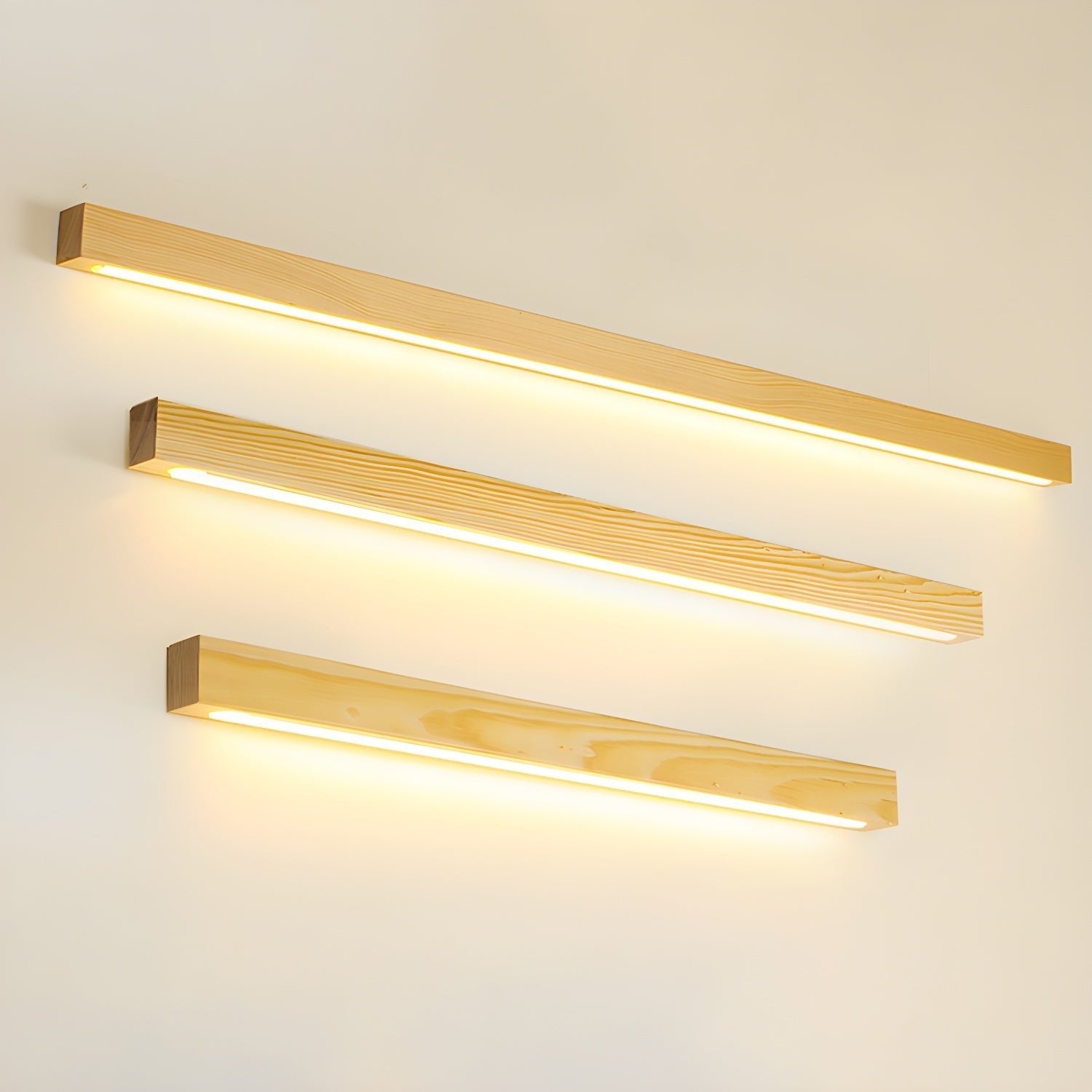 Lustra Wall Light Wood Linear Minimalist LED - Letslighting