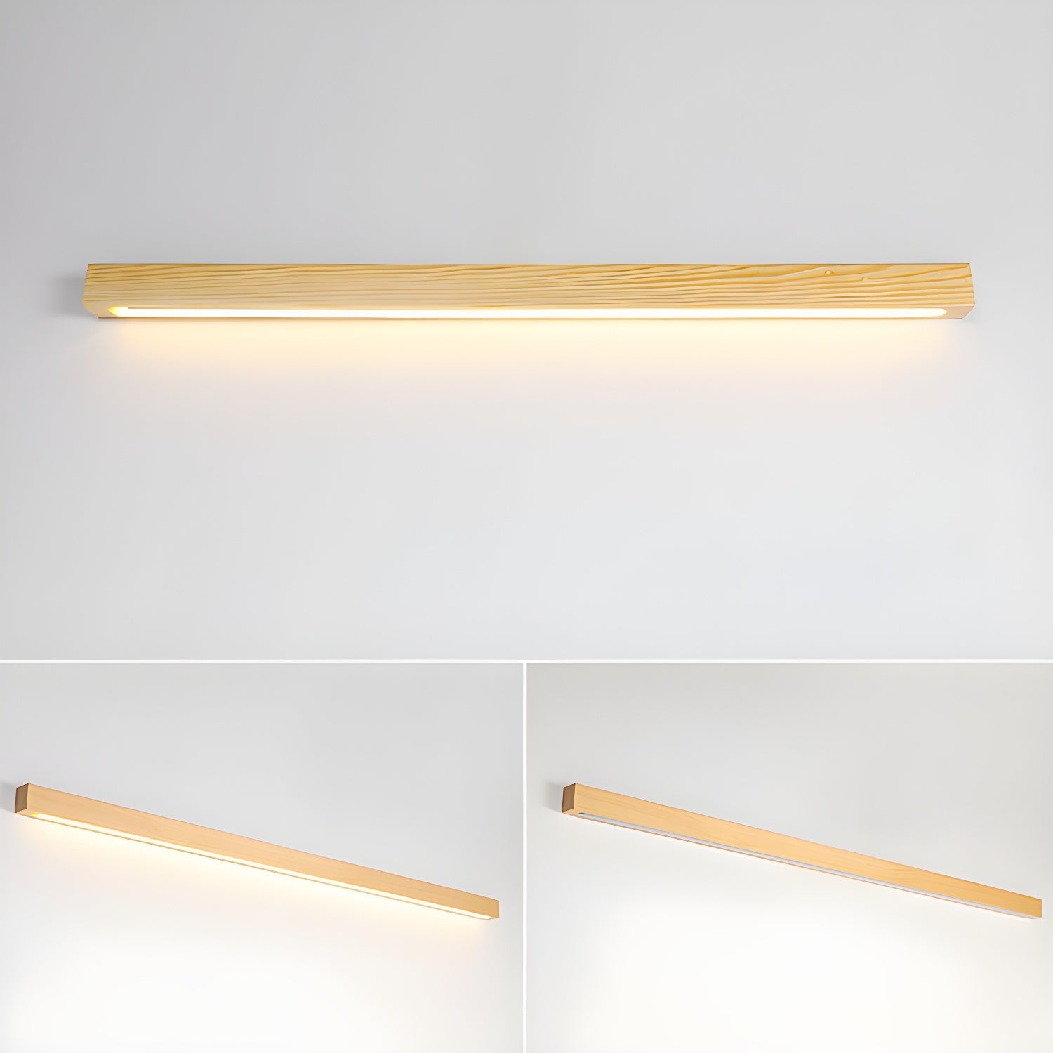 Lustra Wall Light Wood Linear Minimalist LED - Letslighting