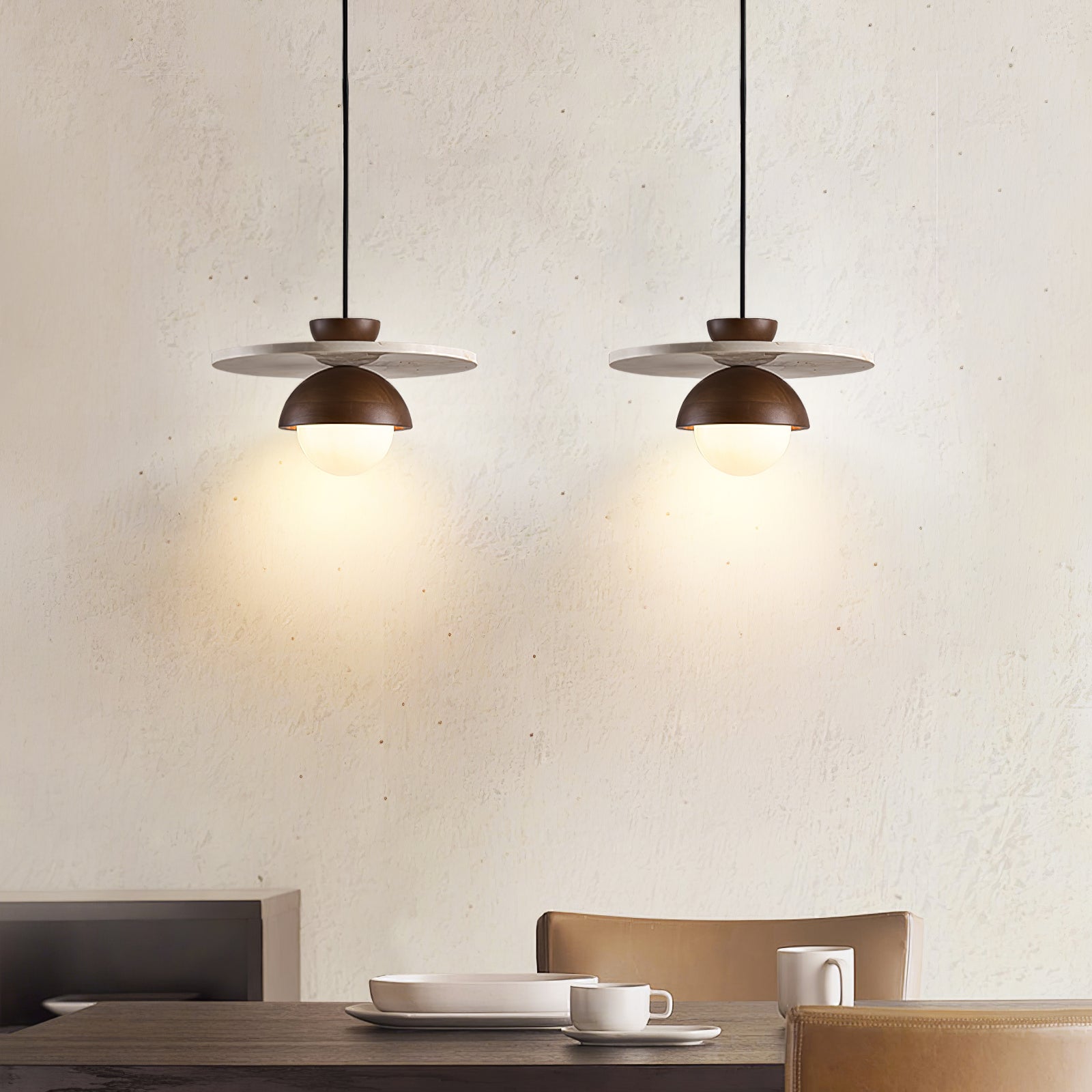 Vera Travertine Glass Pendant Light Design