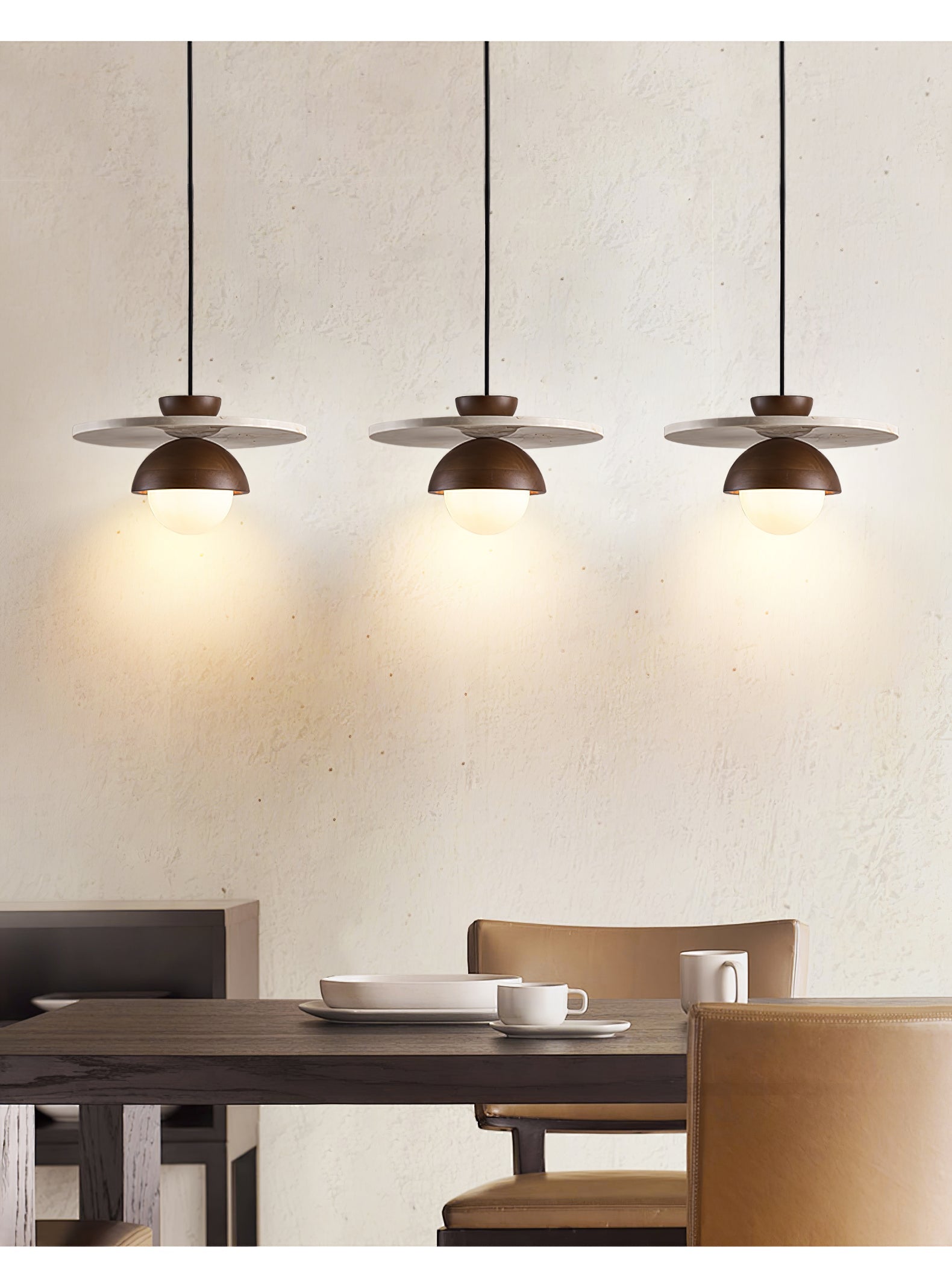 Vera Travertine Glass Pendant Light Design