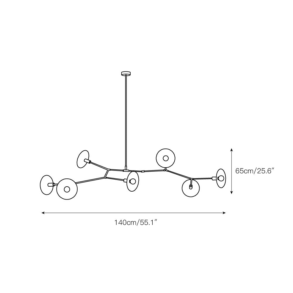 Tinduvyo Modern Minimalist Metal Glass Chandelier - Letslighting