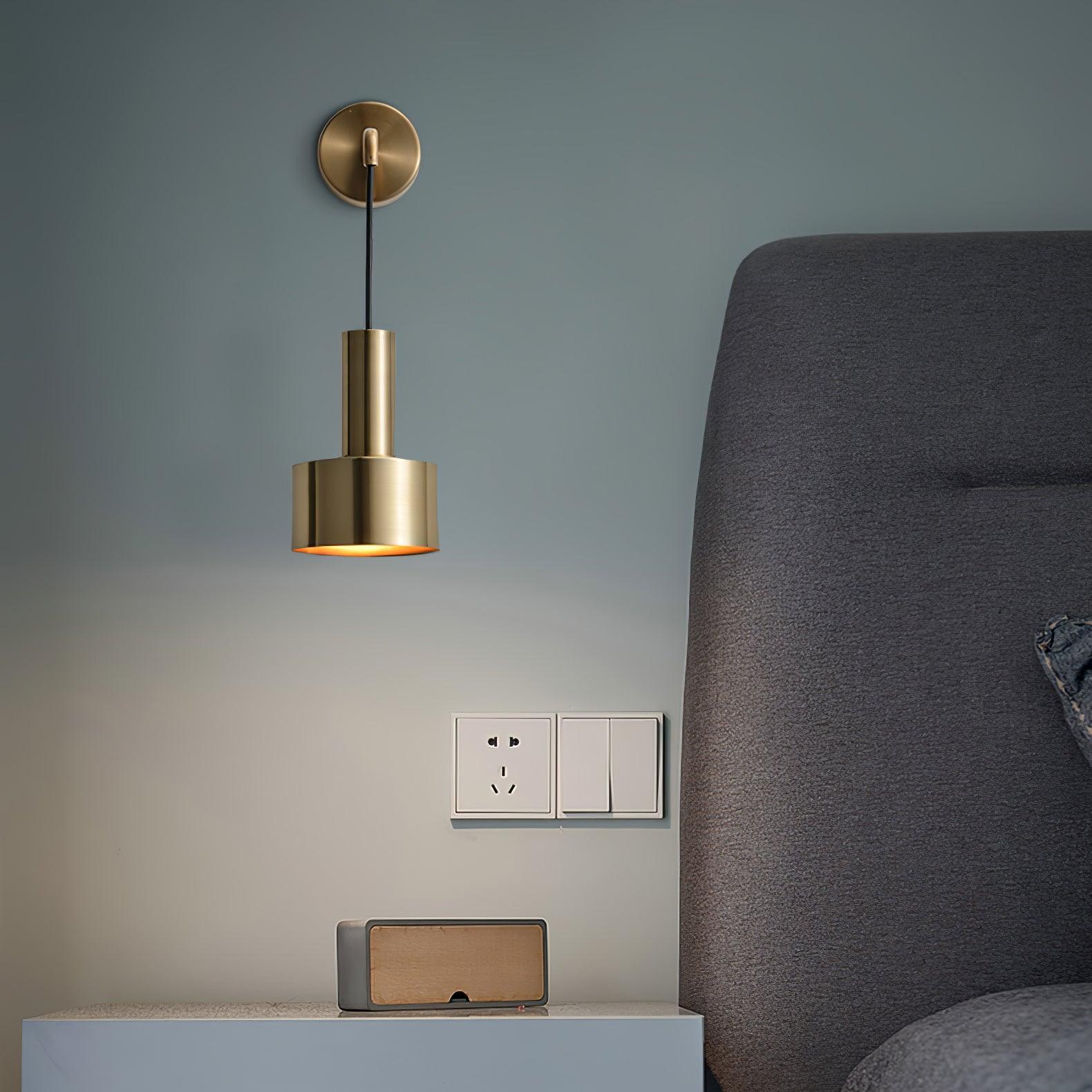 Alvina Modern Minimalist Brass Wall Light - Letslighting