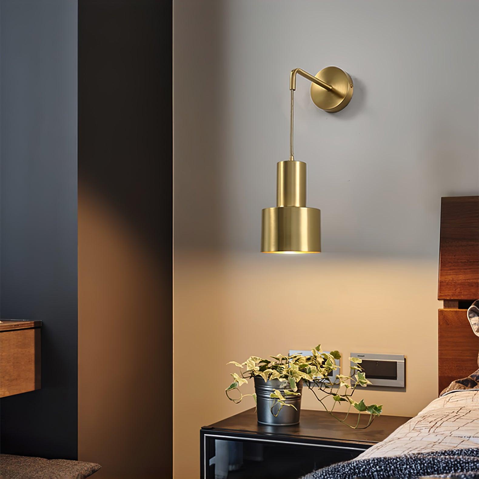 Alvina Modern Minimalist Brass Wall Light - Letslighting