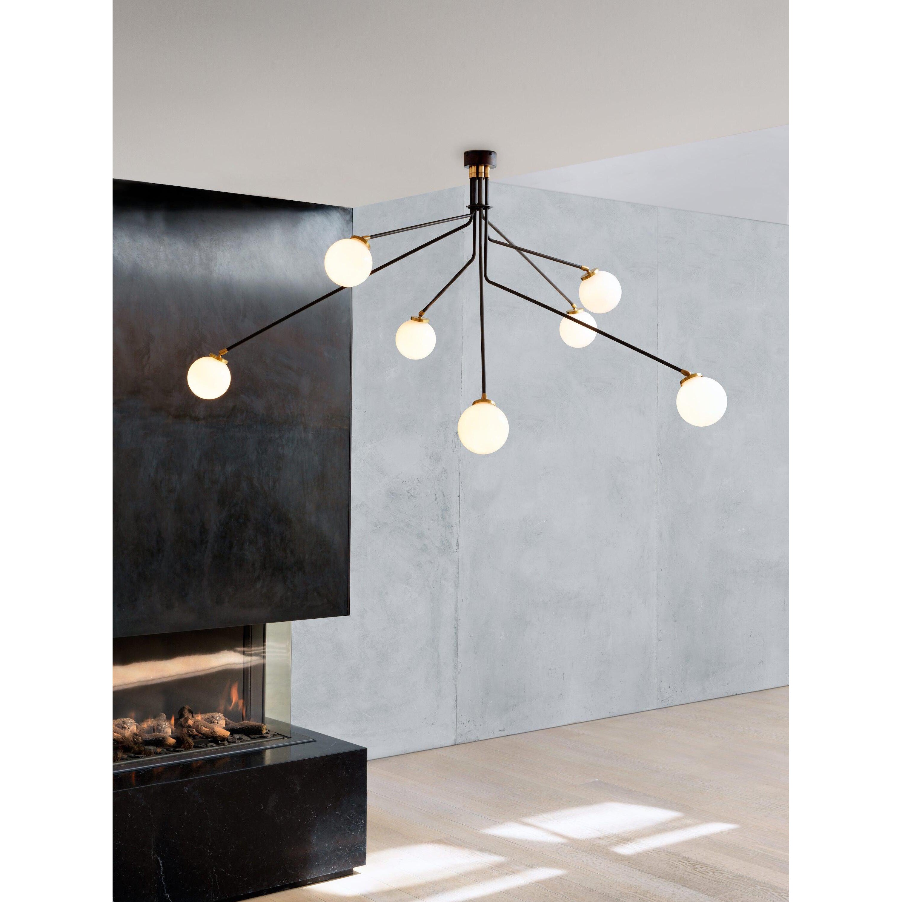 Vatnuvyo Modern Minimalist Brass Glass Ceiling Lamp - Letslighting