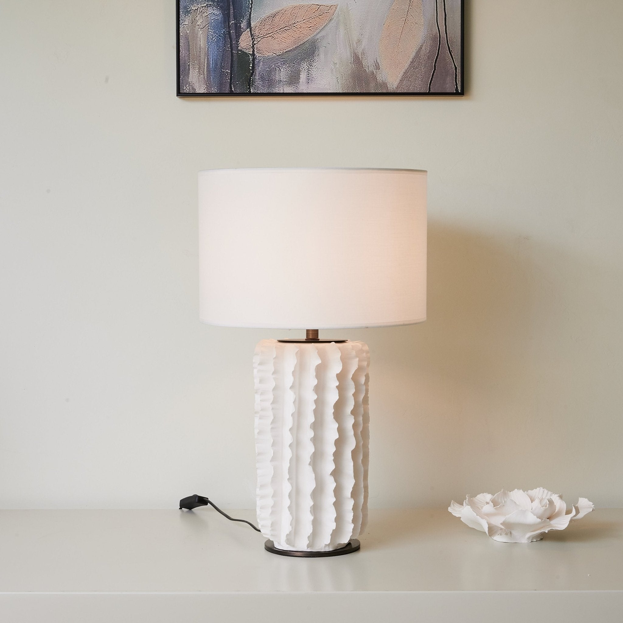 Evelyn Minimalist Ceramics Table Lamp - Letslighting