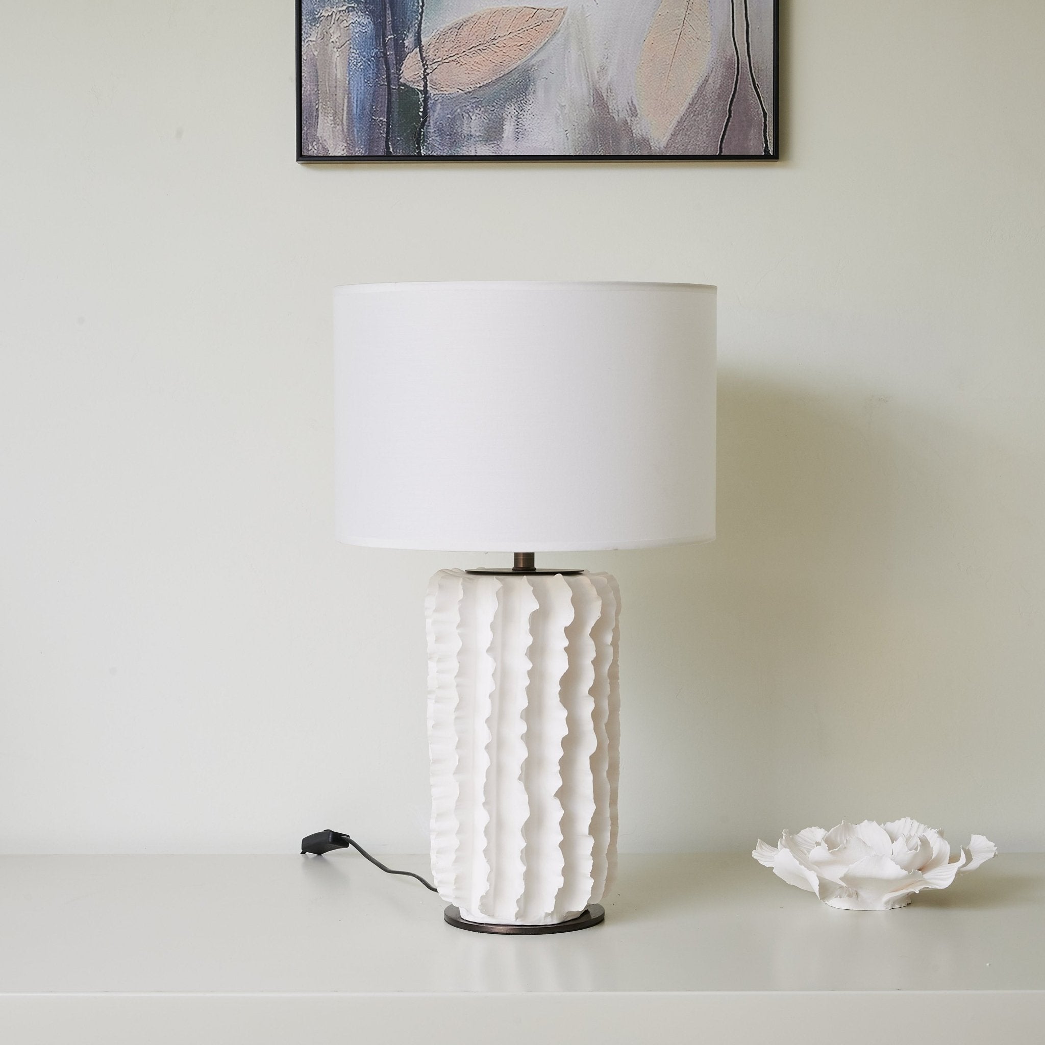 Evelyn Minimalist Ceramics Table Lamp - Letslighting
