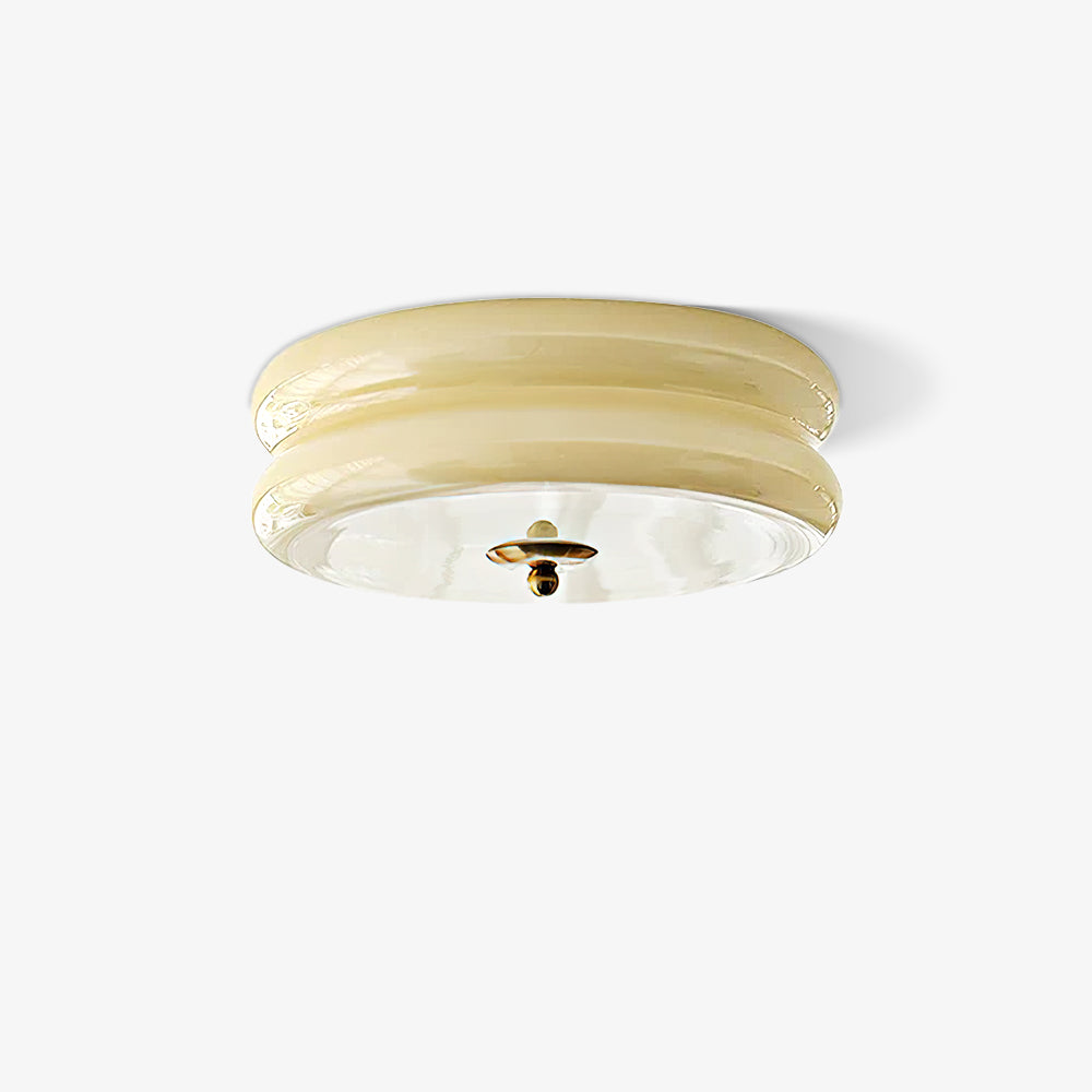 ValentinaVintage Round Flush Mount Ceiling Light Two Layer