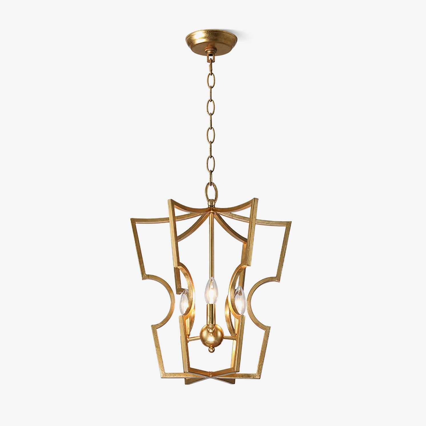 Lustra Chandelier Gold Lantern Frame - Letslighting