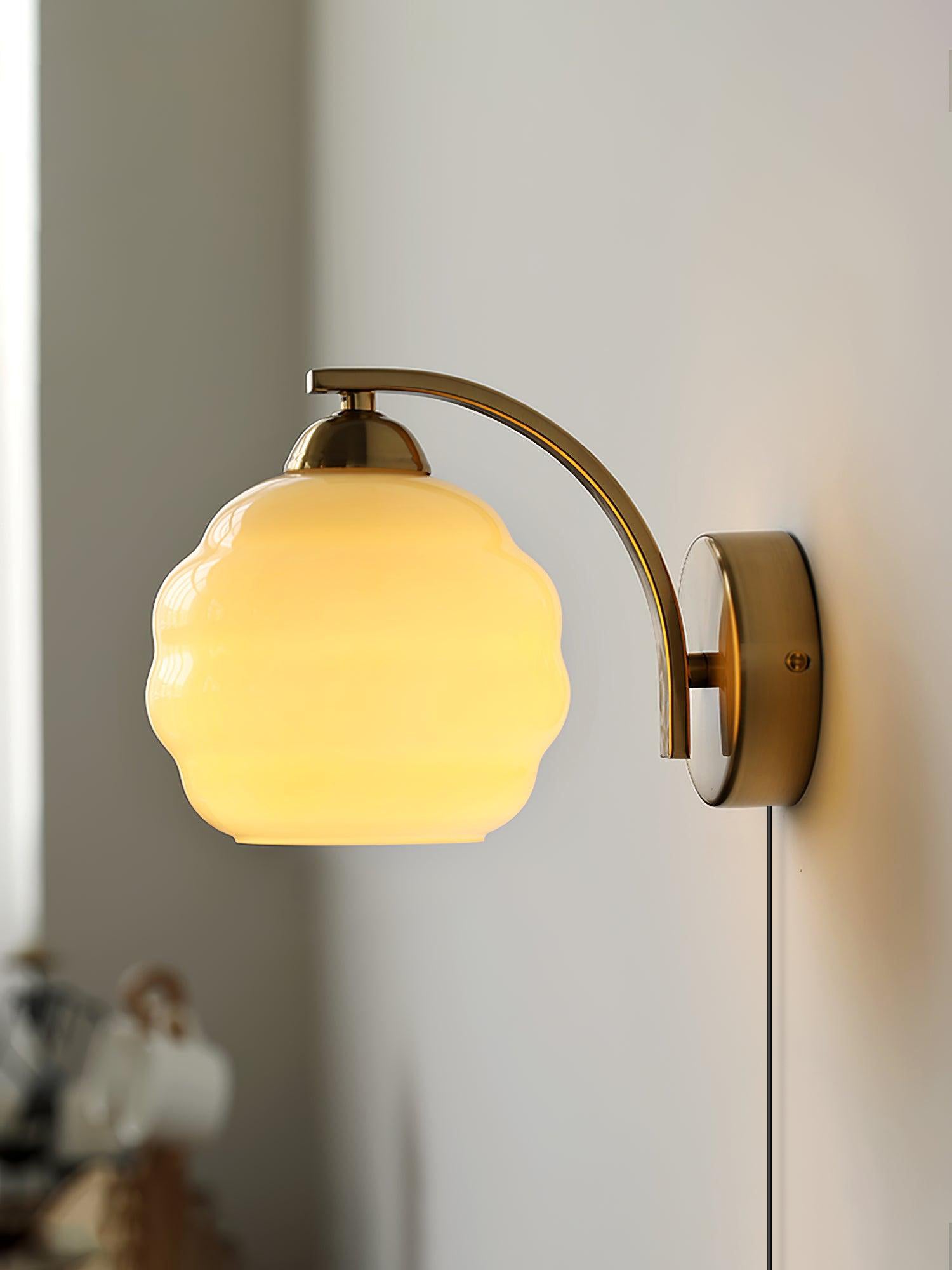 Lustra Wall Lamp Art Deco Glass Chrome - Letslighting