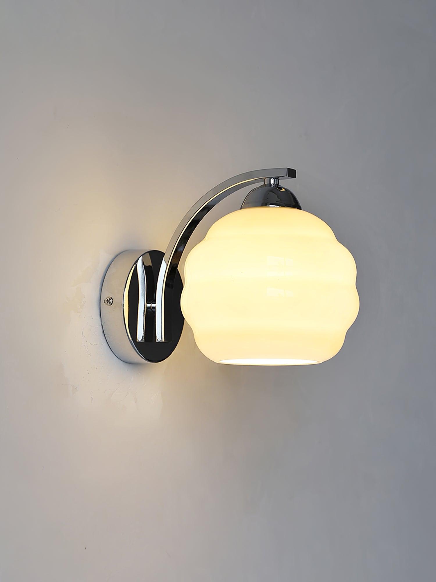 Lustra Wall Lamp Art Deco Glass Chrome - Letslighting