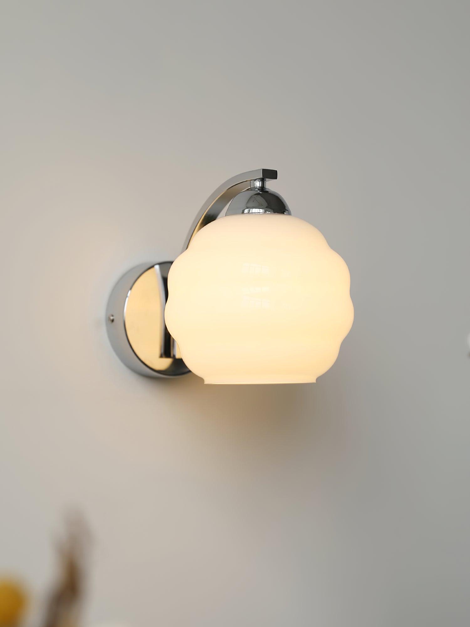 Lustra Wall Lamp Art Deco Glass Chrome - Letslighting
