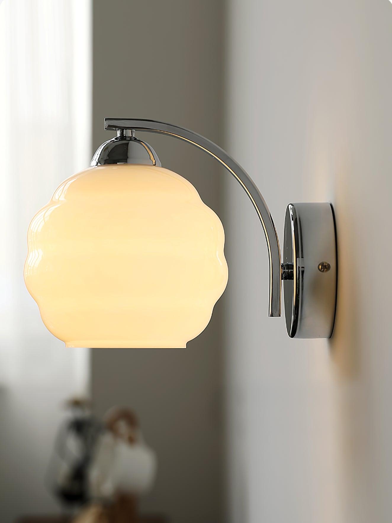 Lustra Wall Lamp Art Deco Glass Chrome - Letslighting