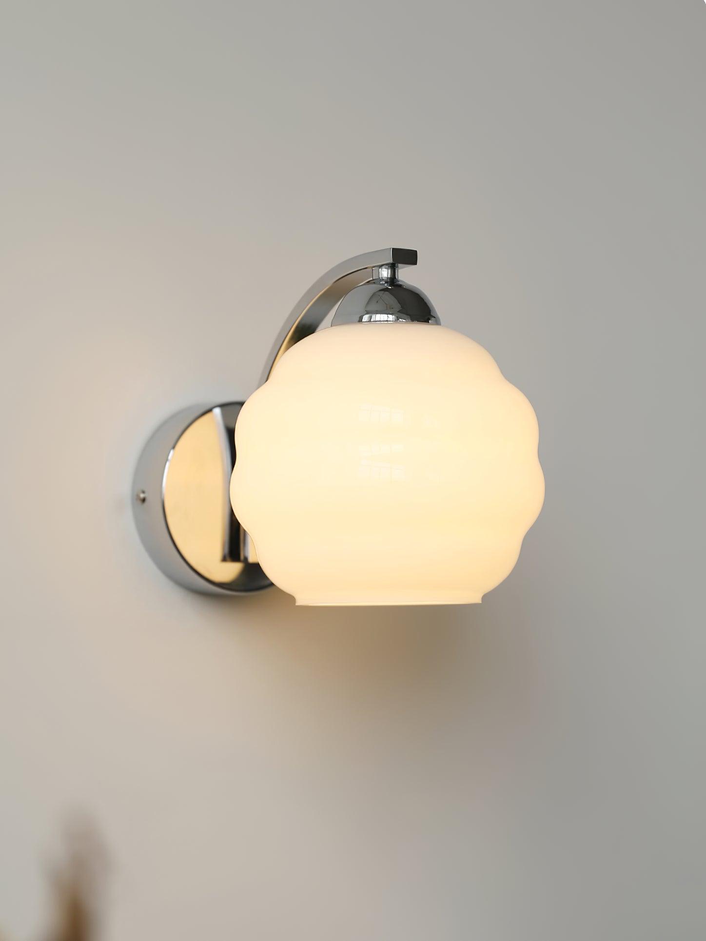Lustra Wall Lamp Art Deco Glass Chrome - Letslighting