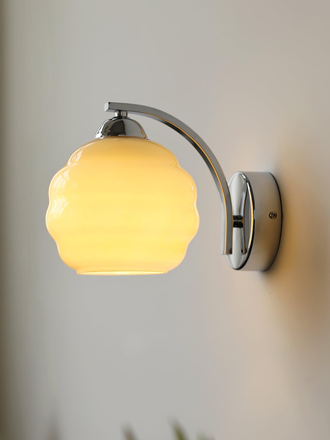 Lustra Wall Lamp Art Deco Glass Chrome - Letslighting