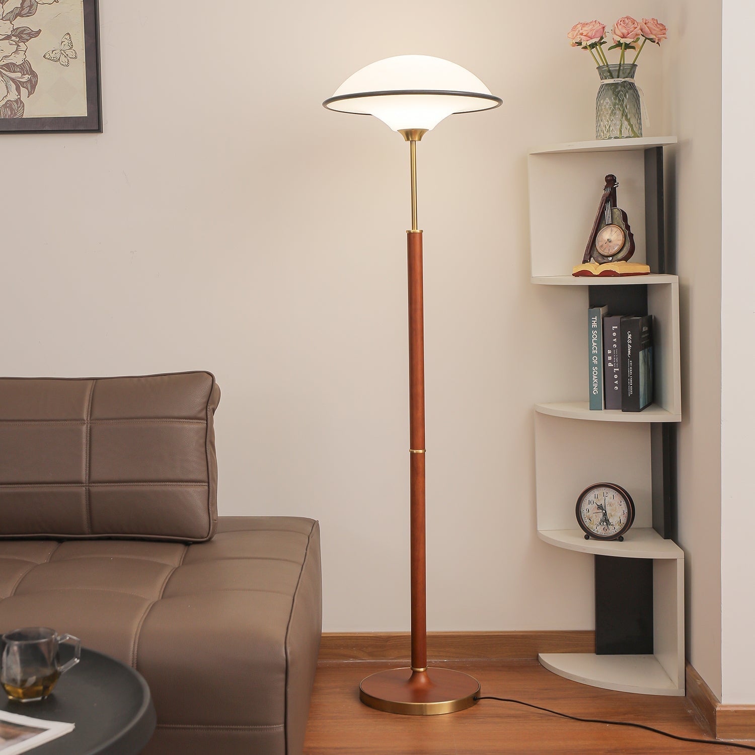 Astralis Wood Art Deco Floor Lamp - Letslighting