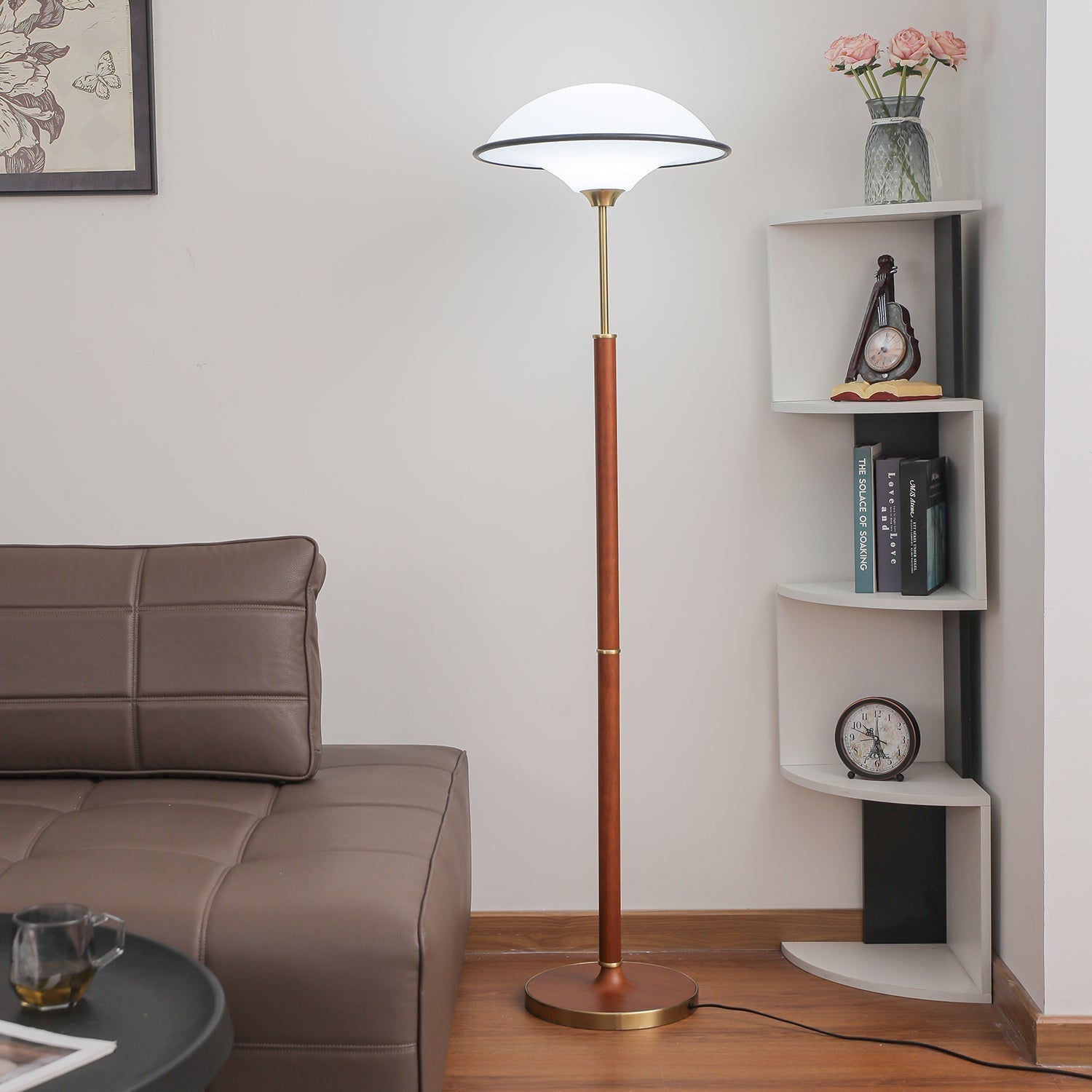 Astralis Wood Art Deco Floor Lamp - Letslighting