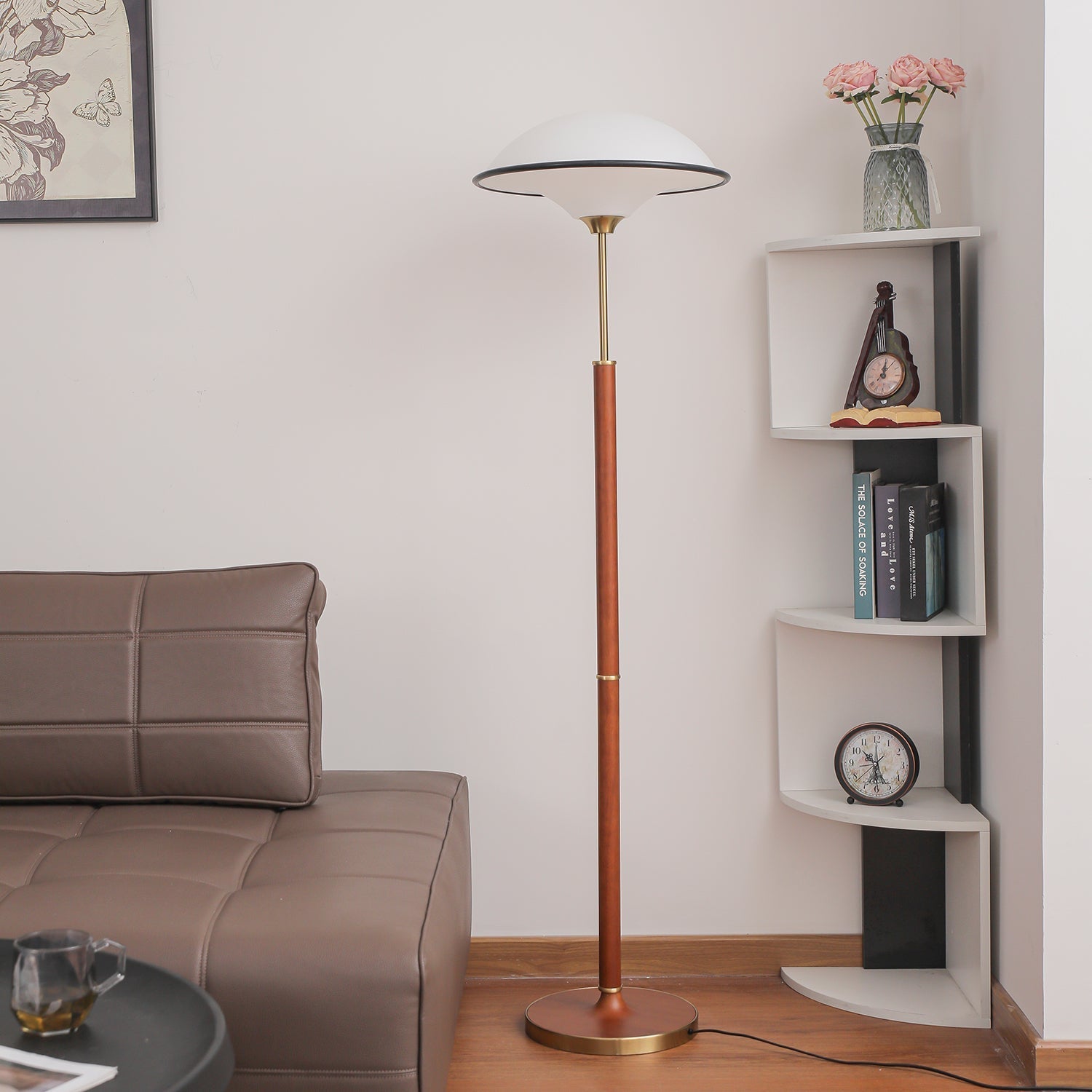Astralis Wood Art Deco Floor Lamp - Letslighting
