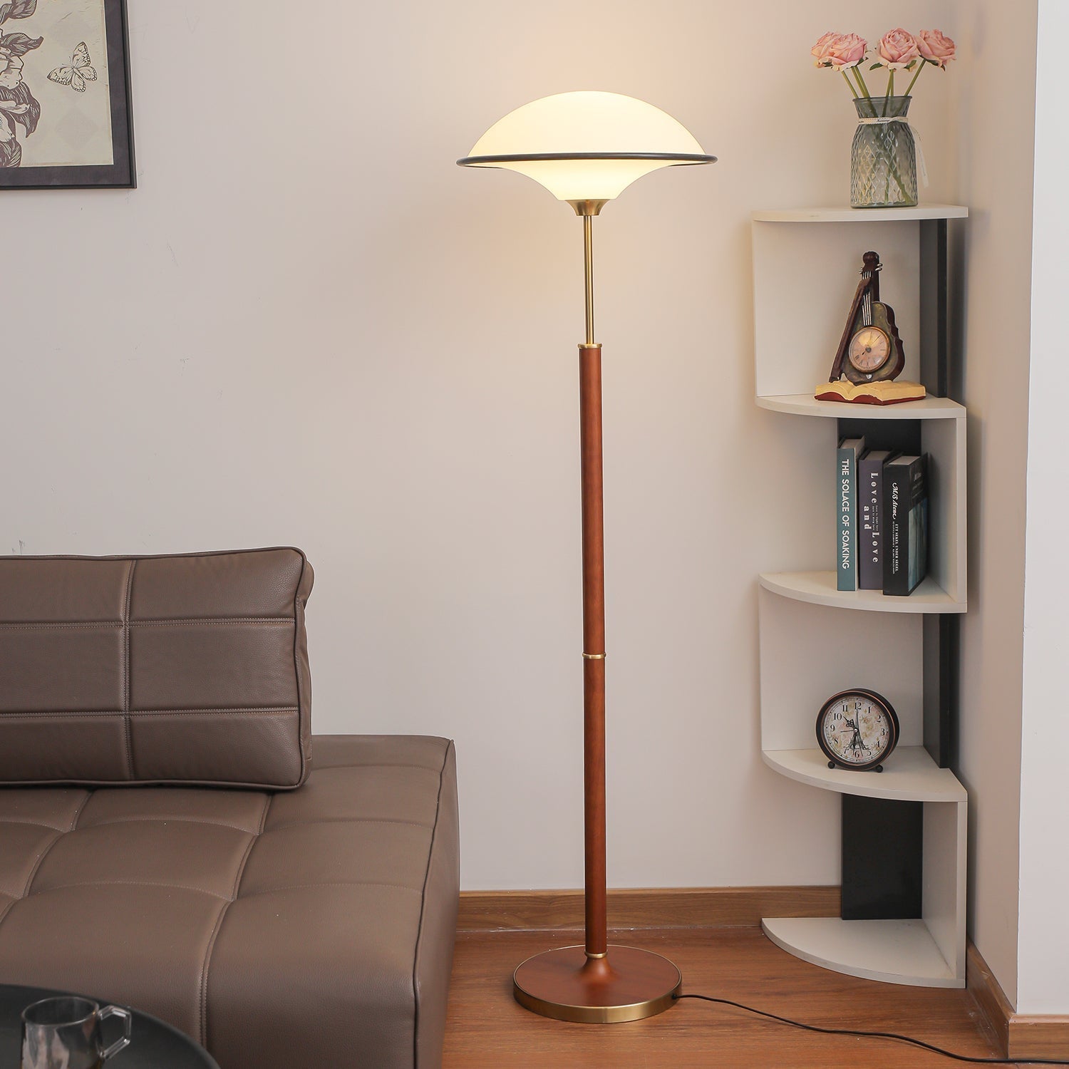 Astralis Wood Art Deco Floor Lamp - Letslighting
