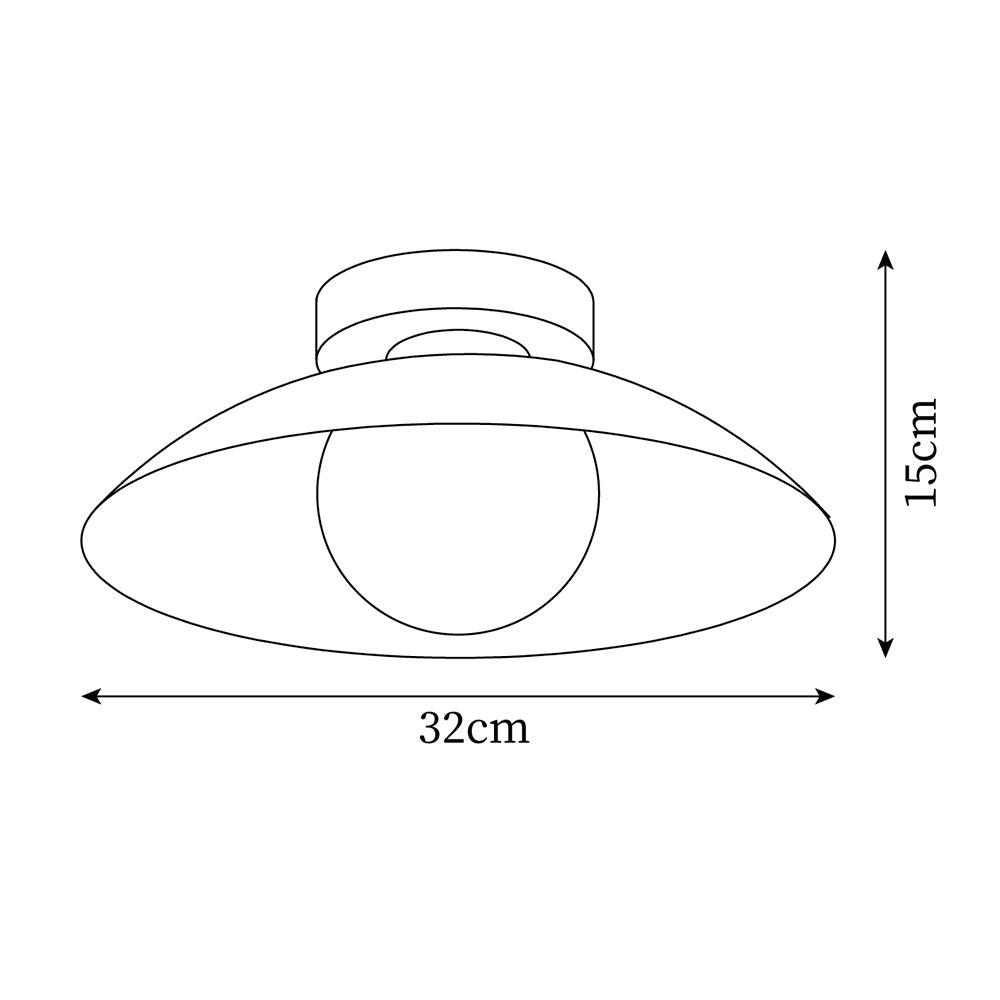 Ceiling Light in Canopy and Glass with Color Options - Letslighting