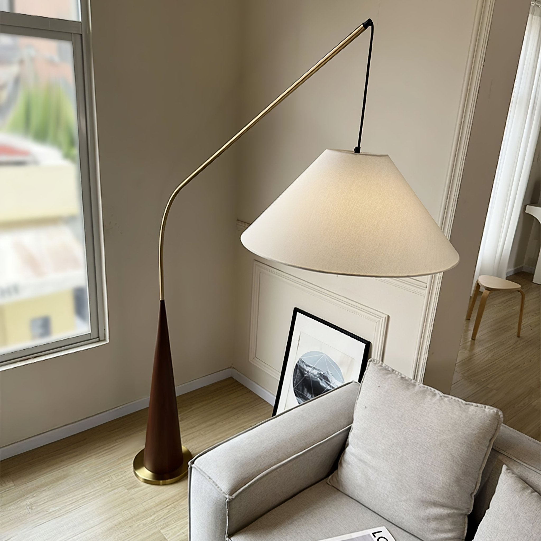 Uriah Minimalist Fabric Floor Lamp - Letslighting