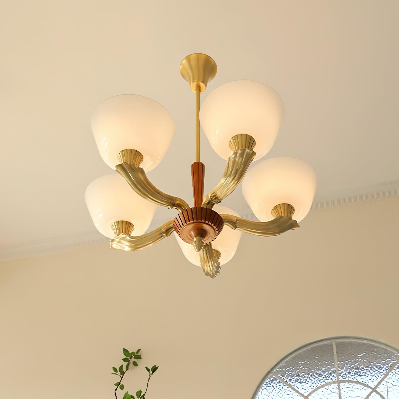 Lustra Chandelier Flared Shade Vintage - Letslighting