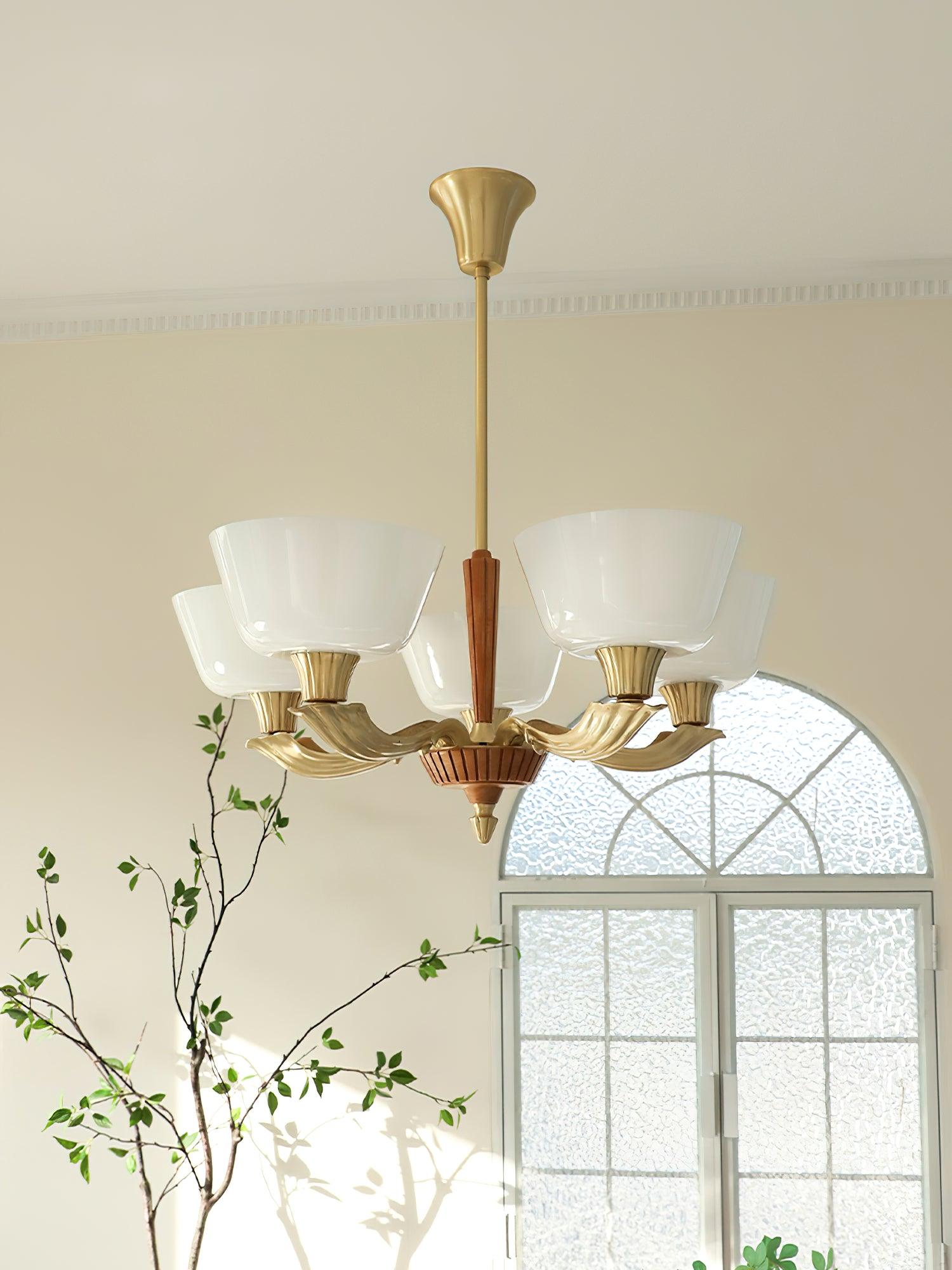 Lustra Chandelier Flared Shade Vintage - Letslighting