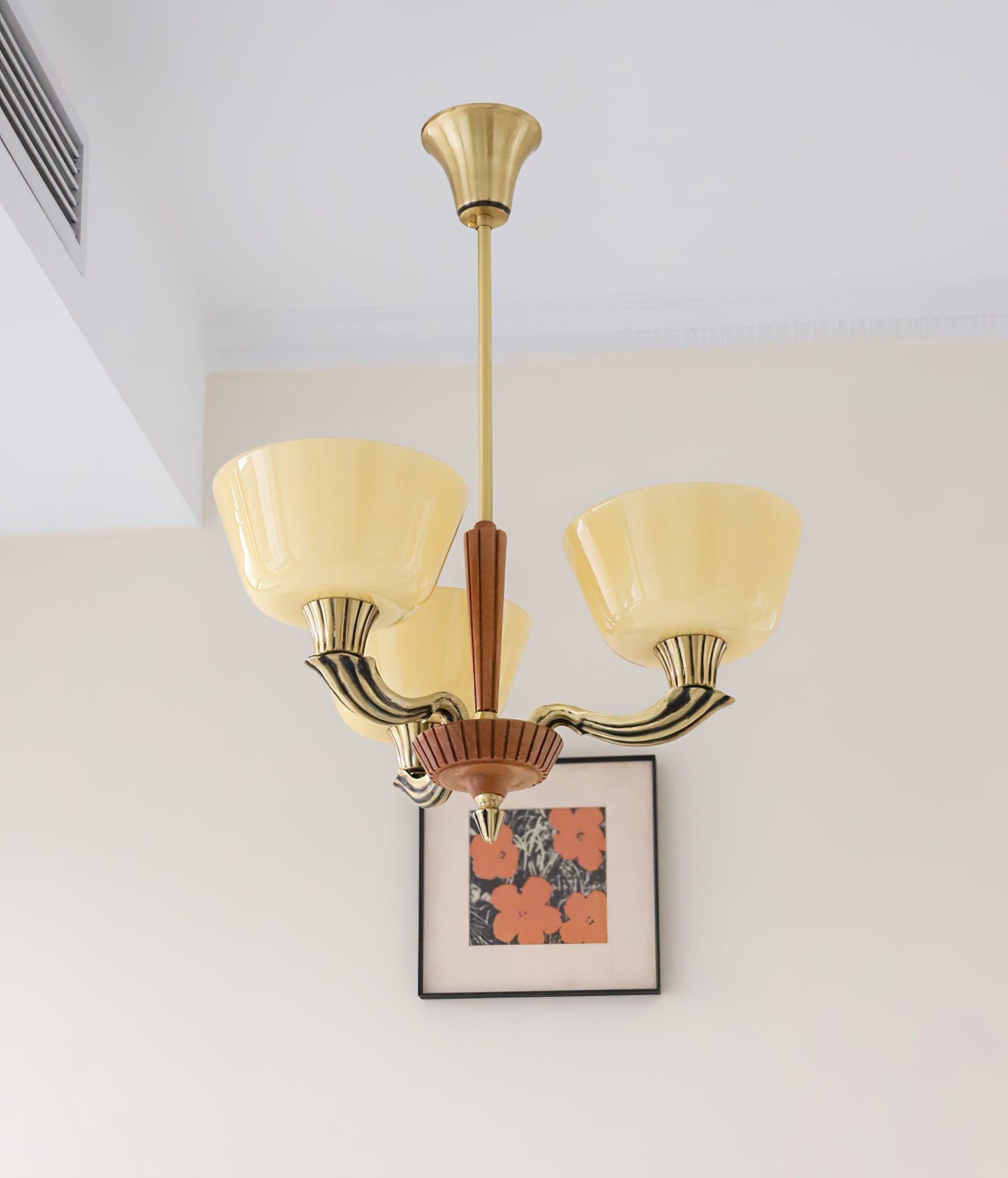 Lustra Chandelier Flared Shade Vintage - Letslighting