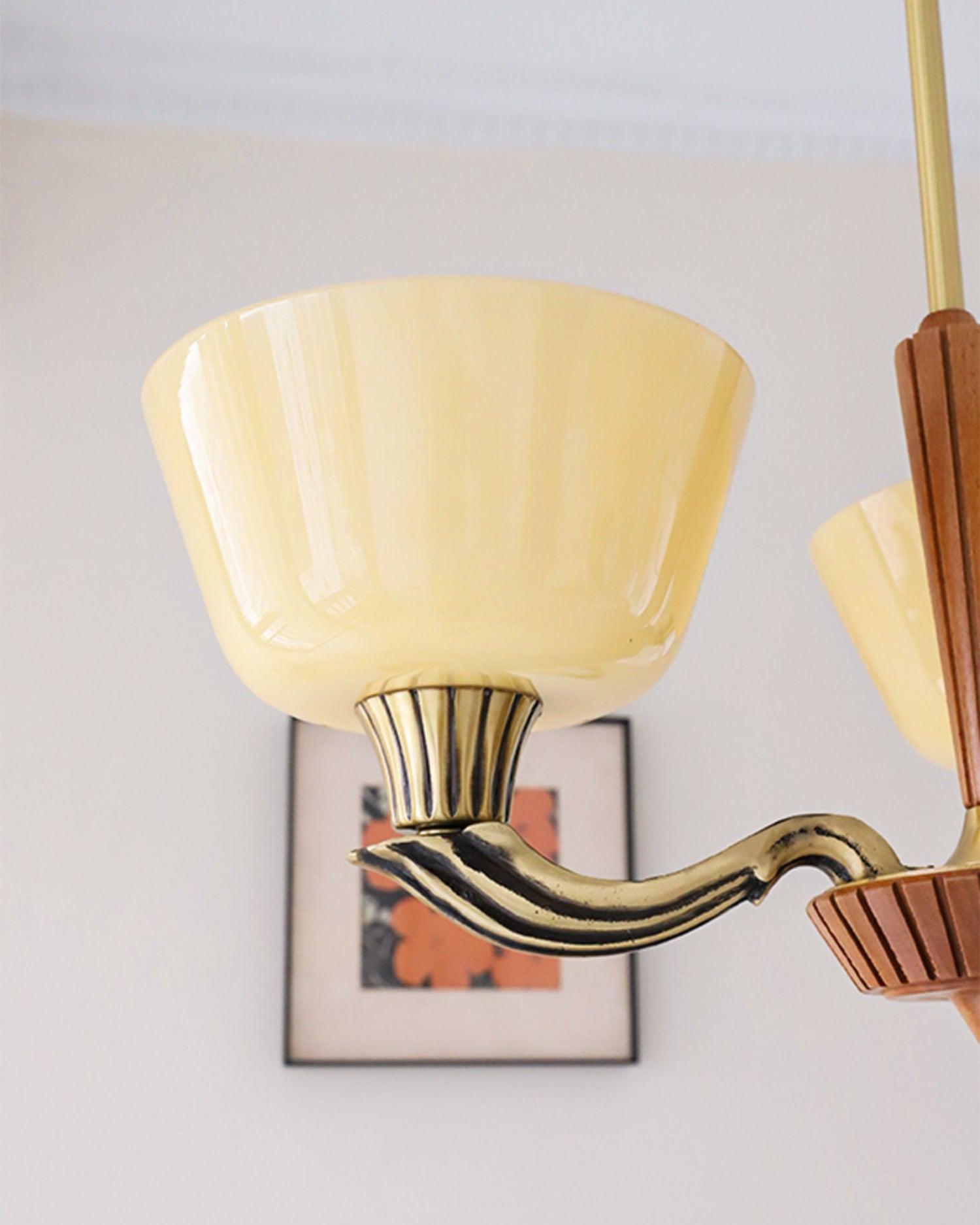 Lustra Chandelier Flared Shade Vintage - Letslighting