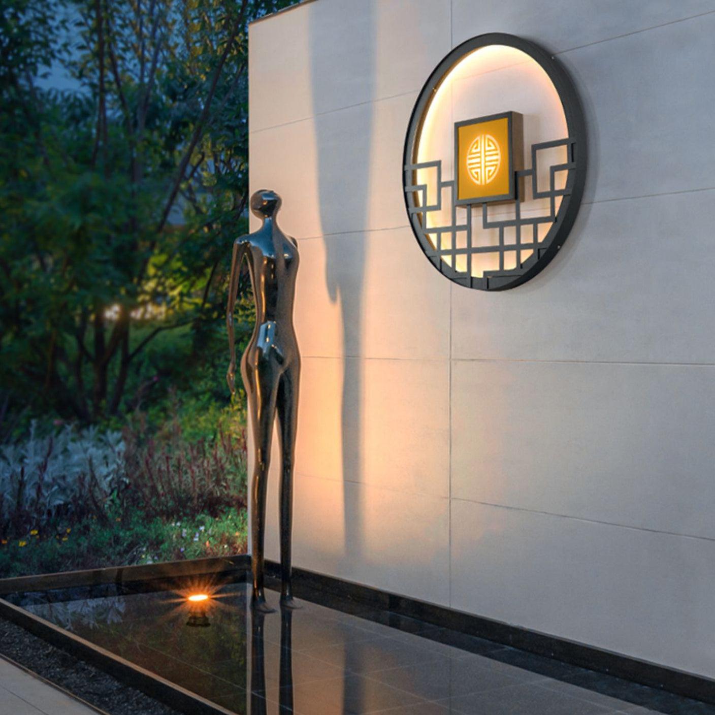 Alzoror Nordic Art Round Outdoor Wall Light - Letslighting