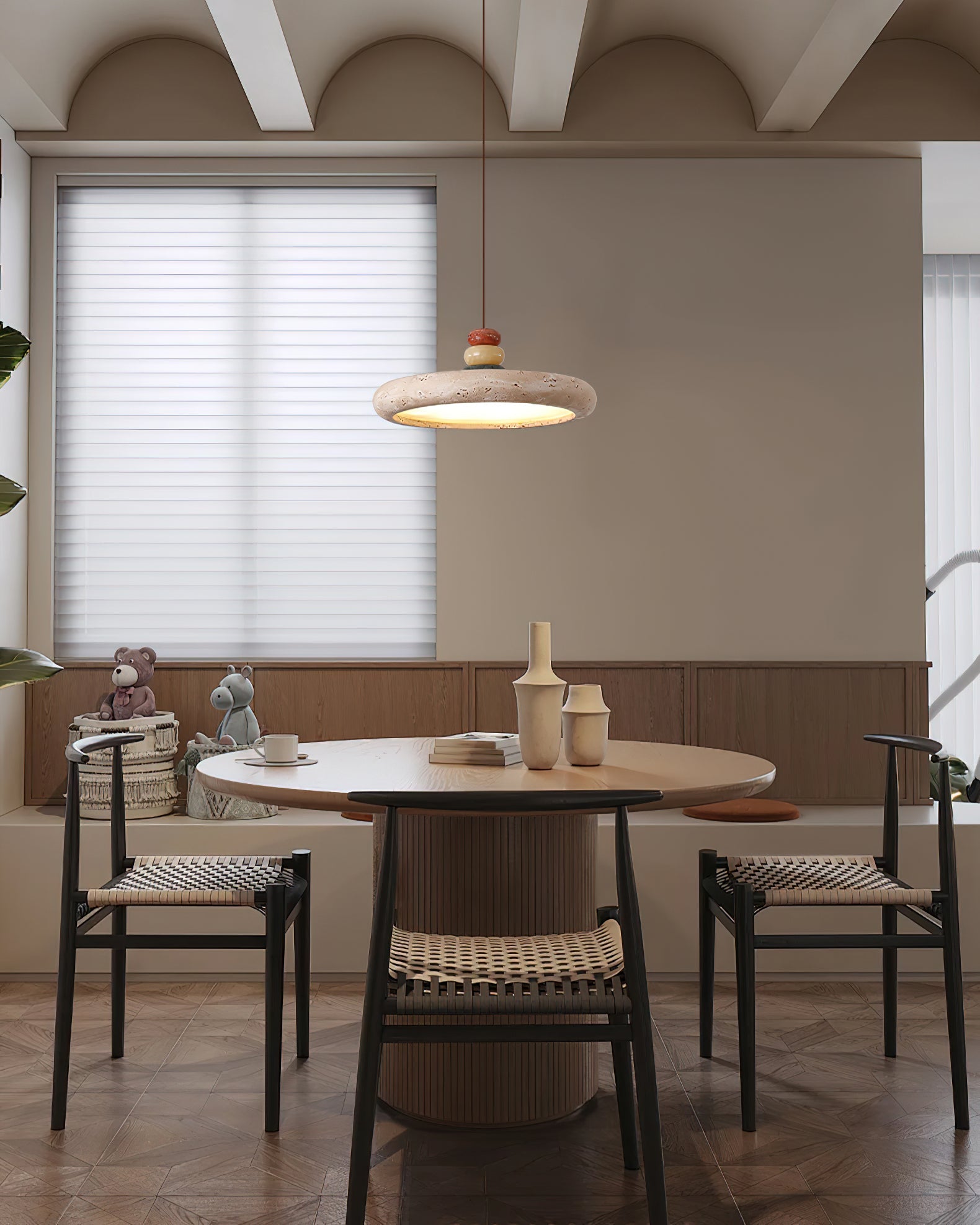 Tinon Pendant Lamp Yellow travertine Marble - Letslighting