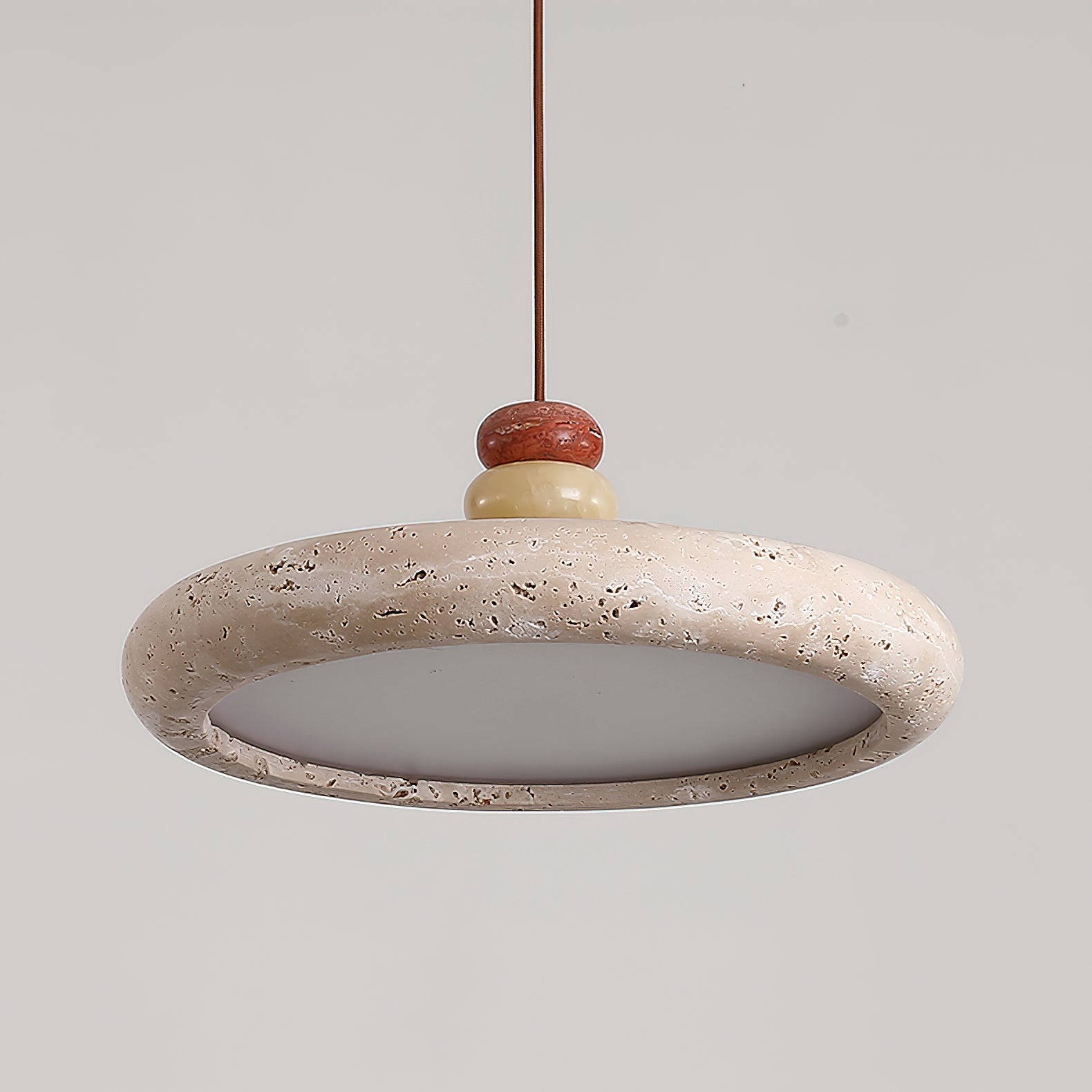 Tinon Pendant Lamp Yellow travertine Marble - Letslighting