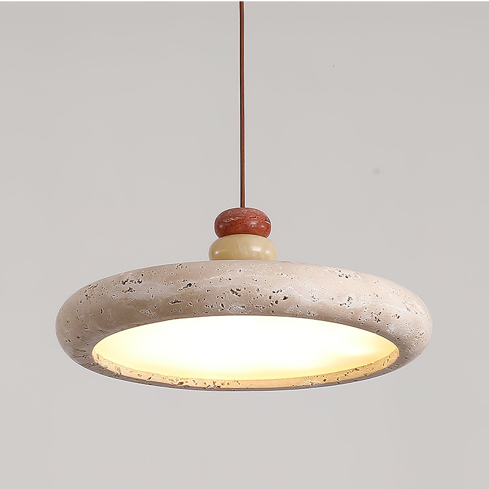 Tinon Pendant Lamp Yellow travertine Marble - Letslighting