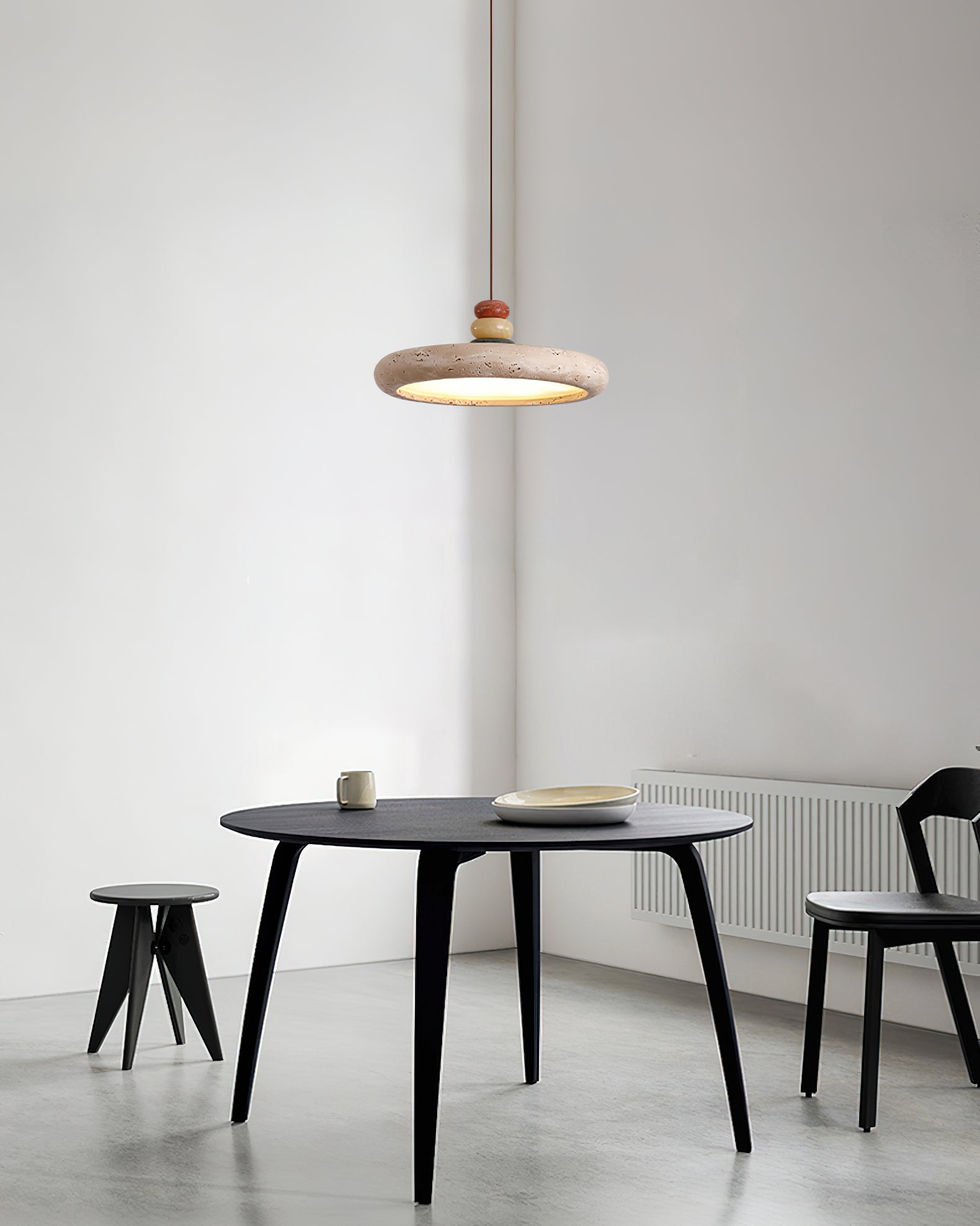 Tinon Pendant Lamp Yellow travertine Marble - Letslighting