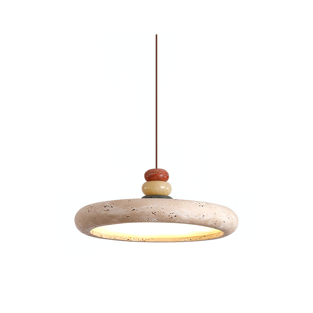 Tinon Pendant Lamp Yellow travertine Marble - Letslighting