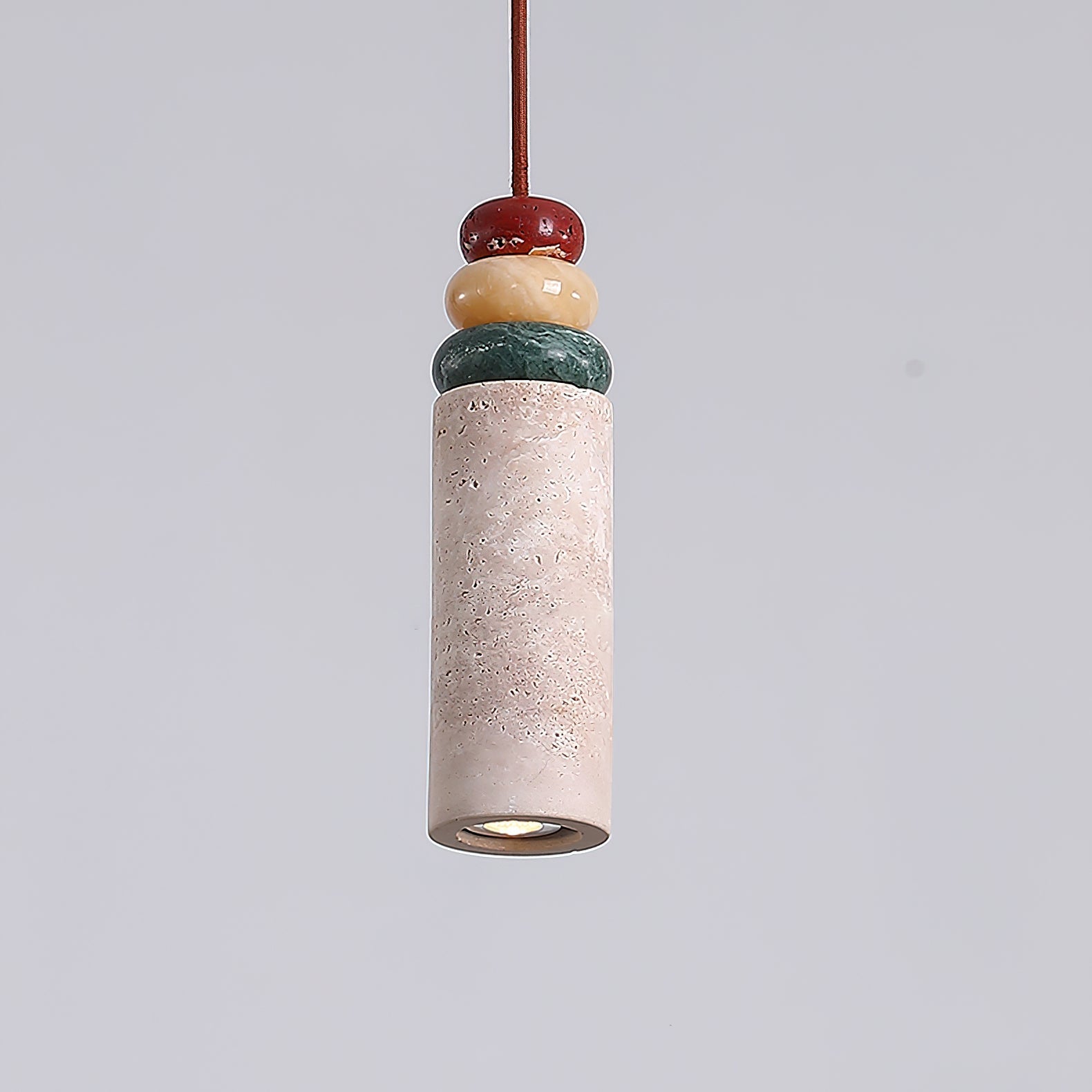 Tinon Pendant Lamp Yellow travertine Marble - Letslighting