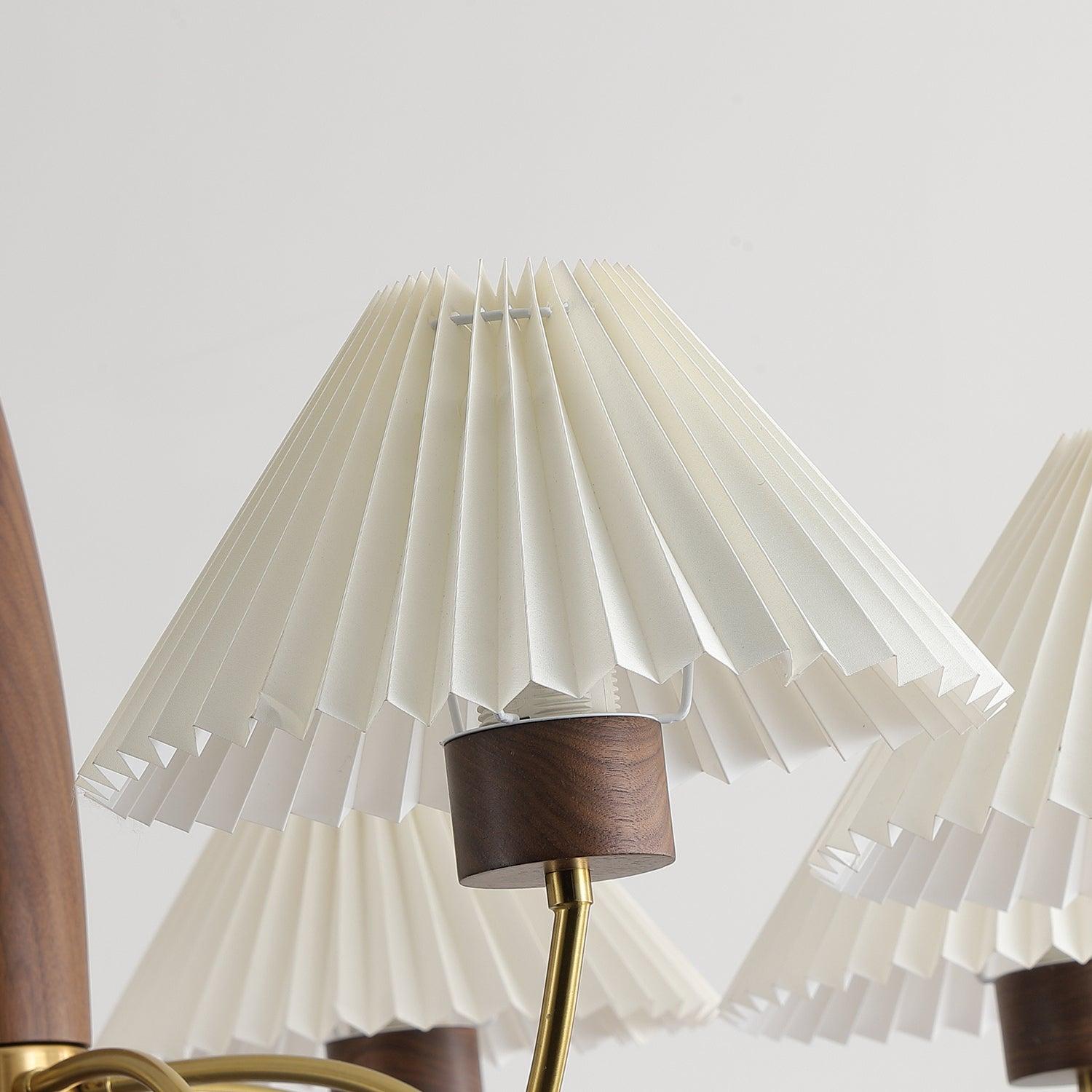 Lustra Chandelier Walnut Brass Elegant - Letslighting