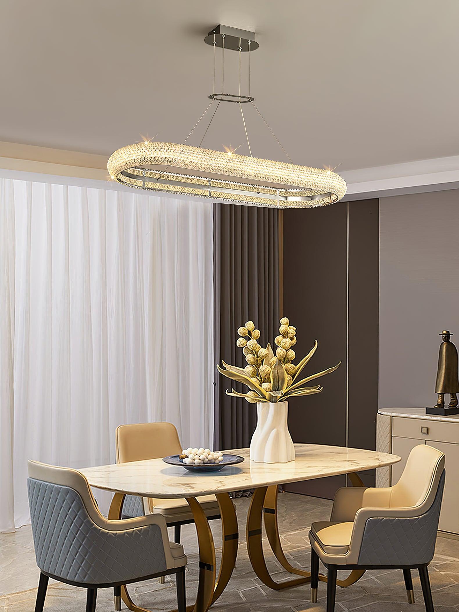 Vazorora Modern Minimalist Ring Crystal Chandelier - Letslighting