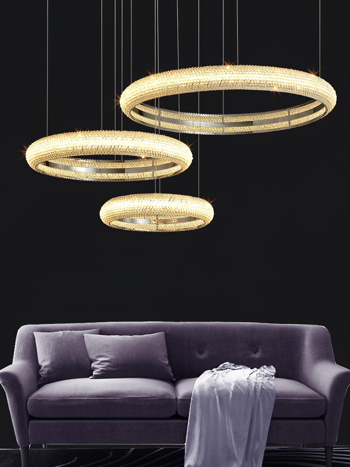 Vazorora Modern Minimalist Ring Crystal Chandelier - Letslighting