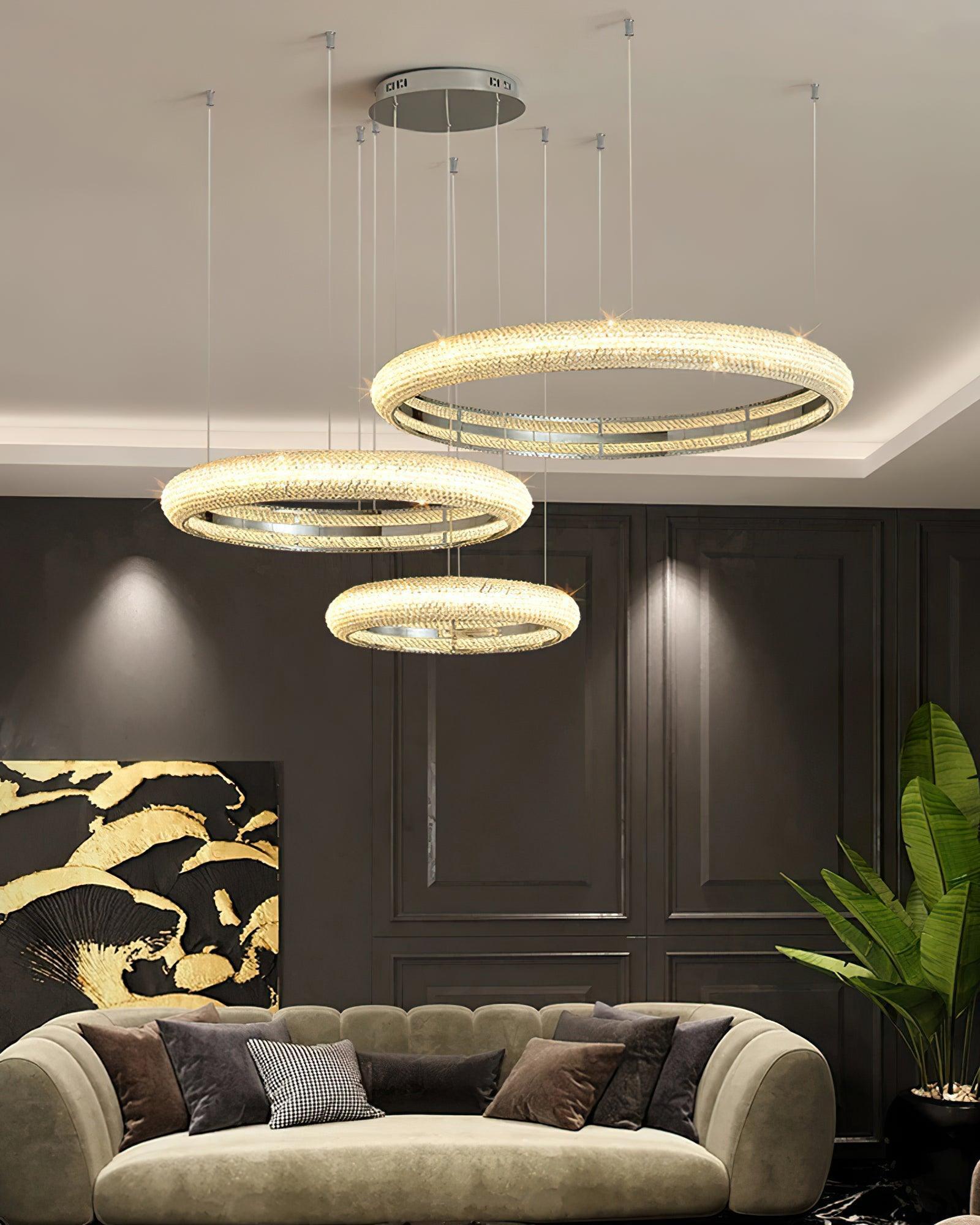 Vazorora Modern Minimalist Ring Crystal Chandelier - Letslighting