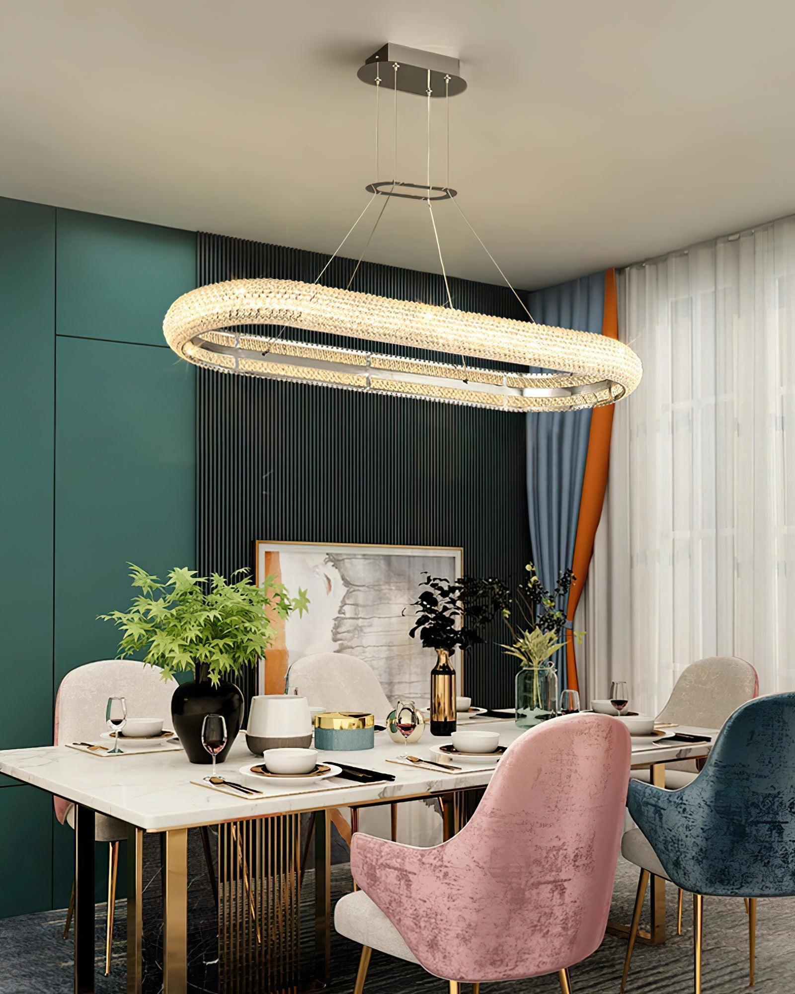 Vazorora Modern Minimalist Ring Crystal Chandelier - Letslighting