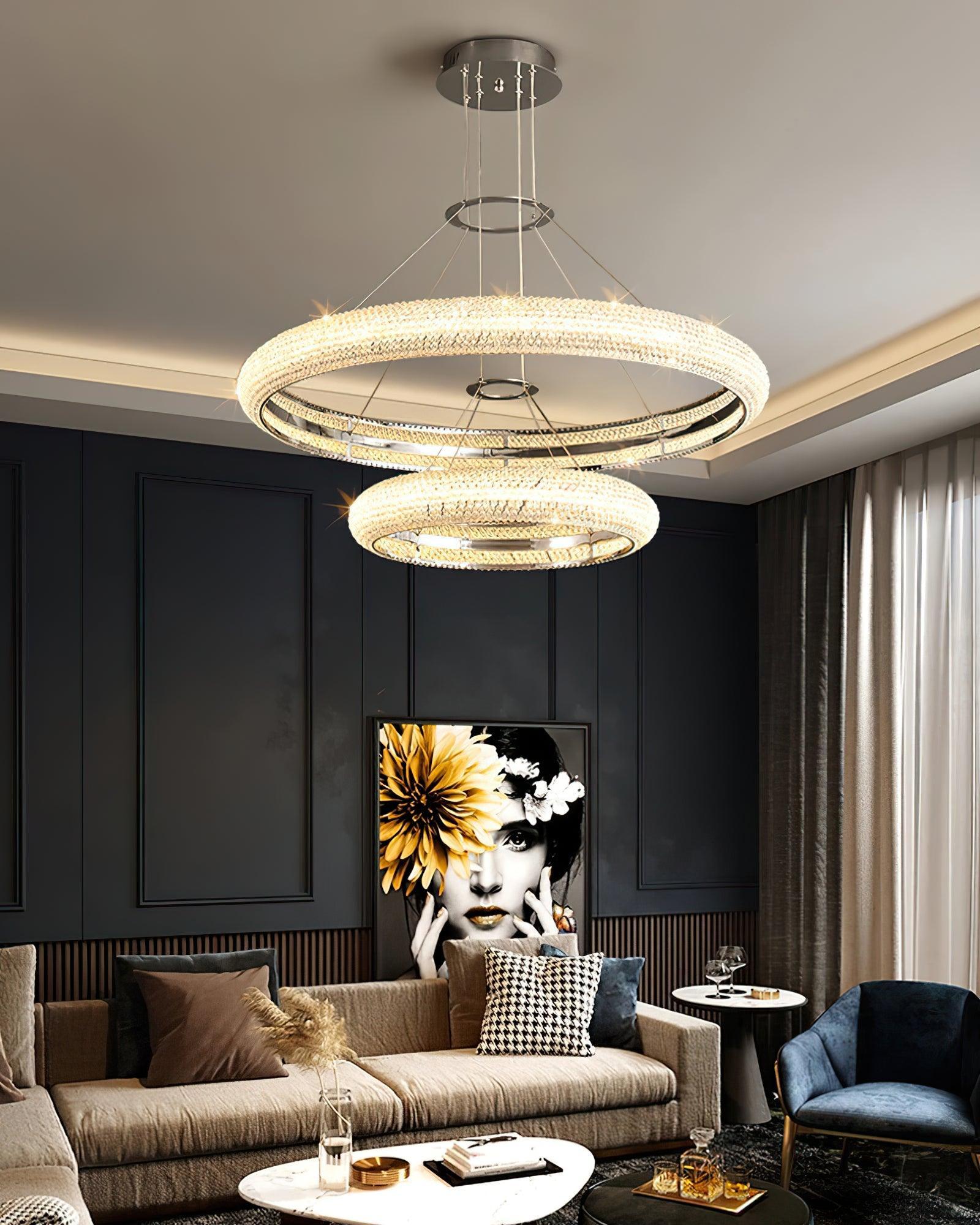 Vazorora Modern Minimalist Ring Crystal Chandelier - Letslighting