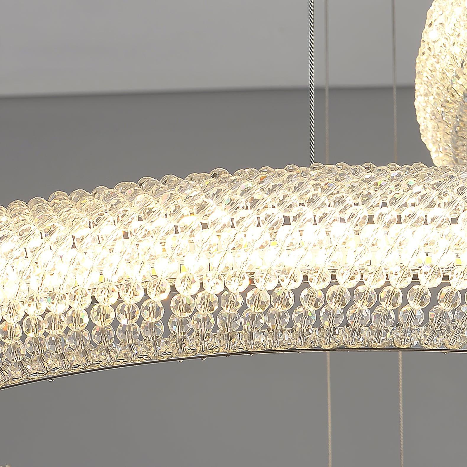 Vazorora Modern Minimalist Ring Crystal Chandelier - Letslighting