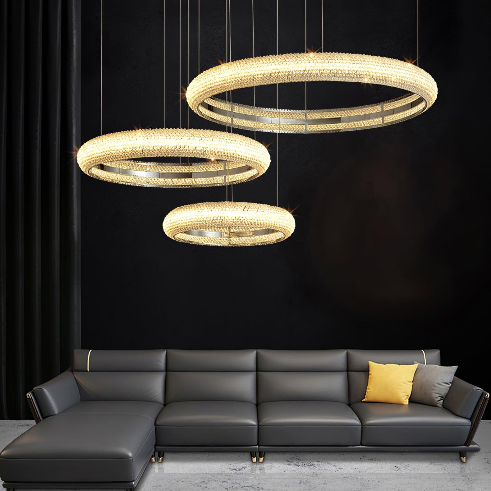 Vazorora Modern Minimalist Ring Crystal Chandelier - Letslighting