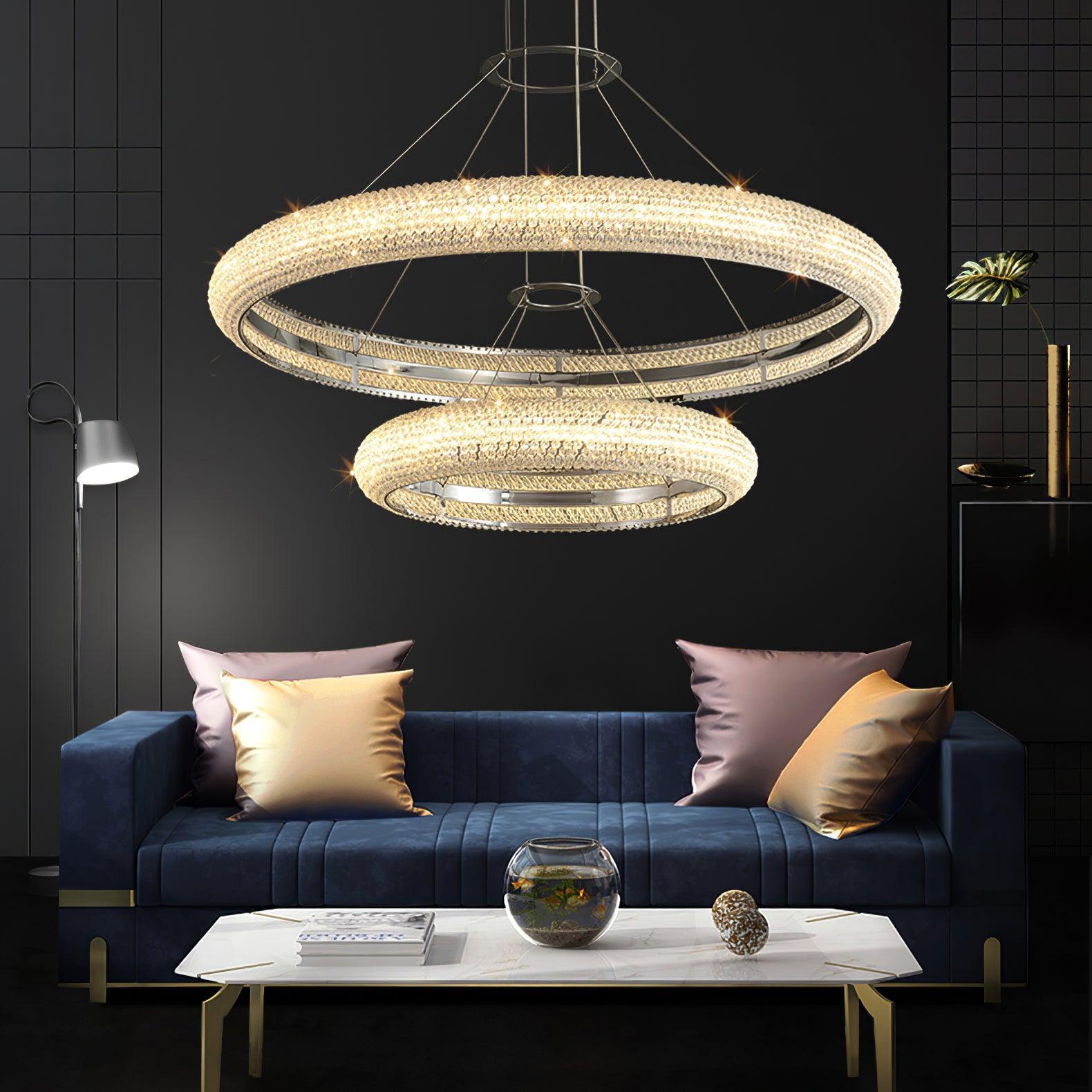 Vazorora Modern Minimalist Ring Crystal Chandelier - Letslighting