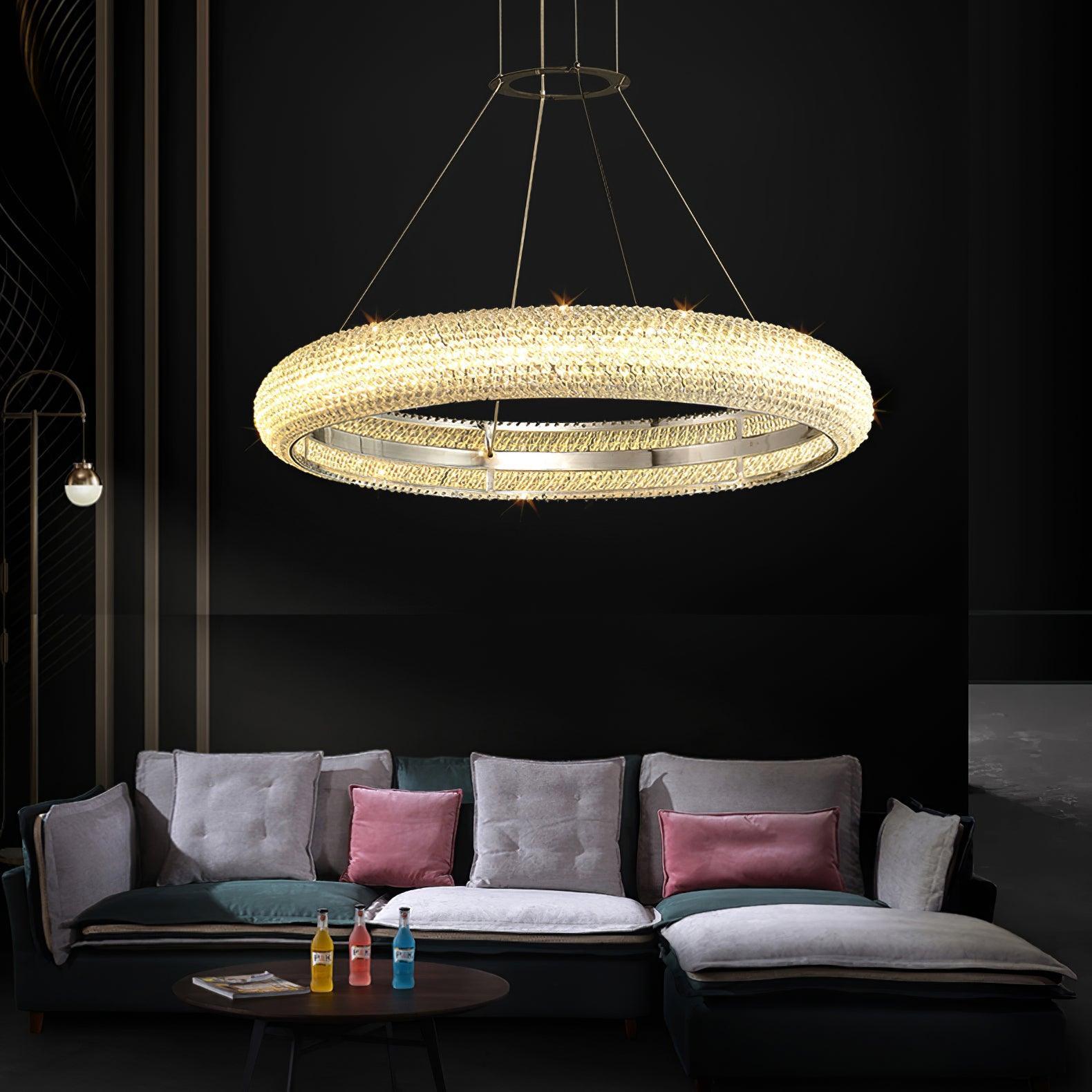 Vazorora Modern Minimalist Ring Crystal Chandelier - Letslighting
