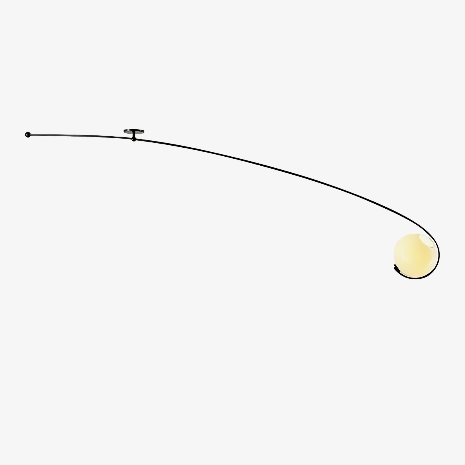Elsoris Modern Minimalist Curve Glass Ceiling Lamp - Letslighting