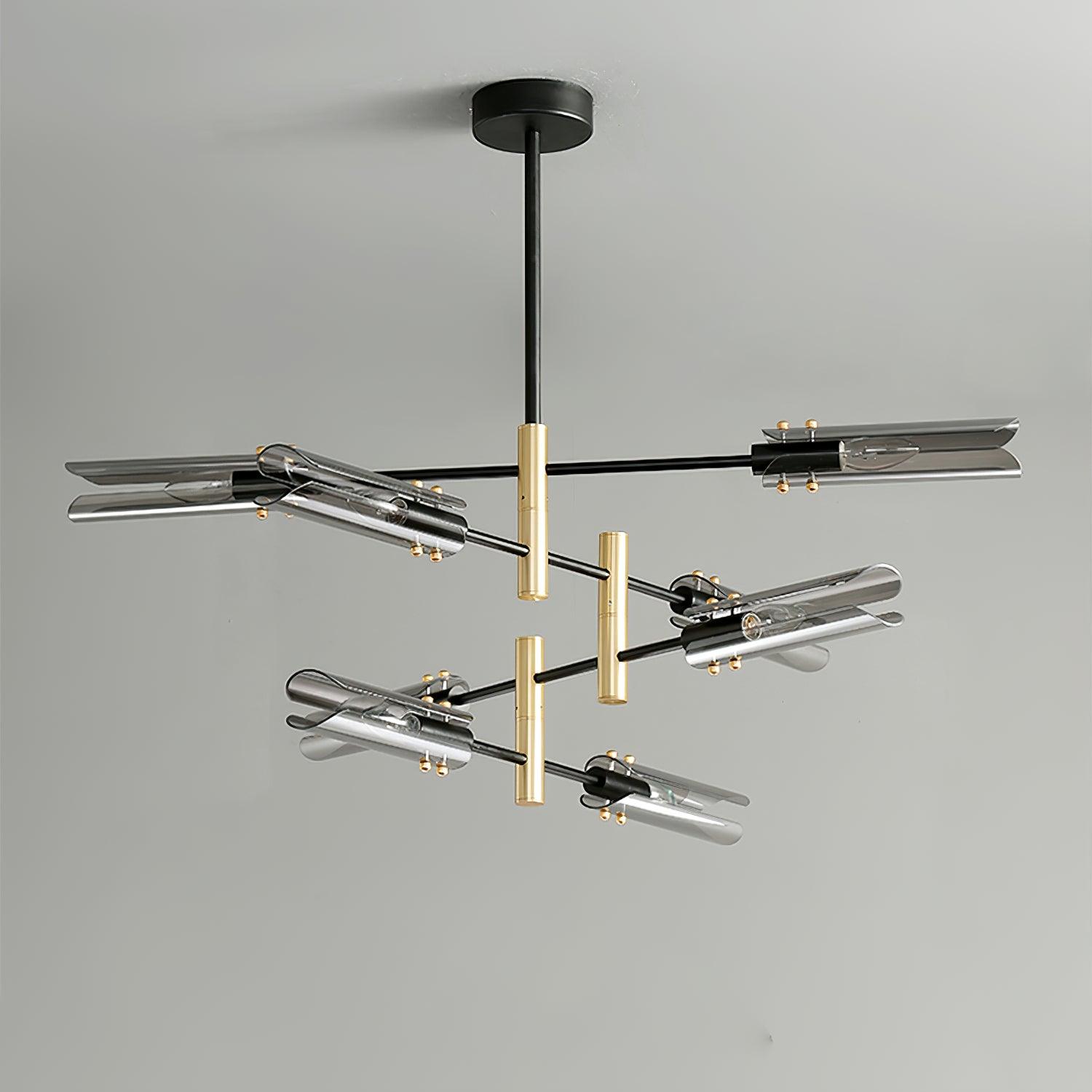 Lustra Chandelier Double 6-Light Modern - Letslighting